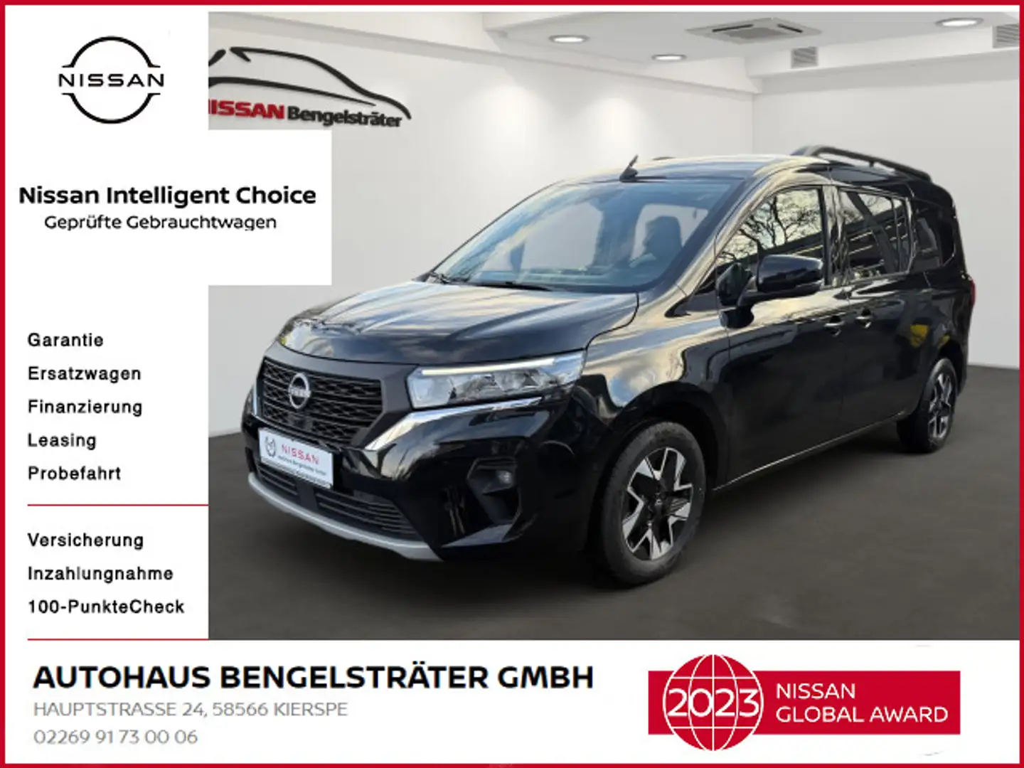 Nissan Townstar DIG-T 130 L2 Tekna 7-Sitzer AHK Schwarz - 1