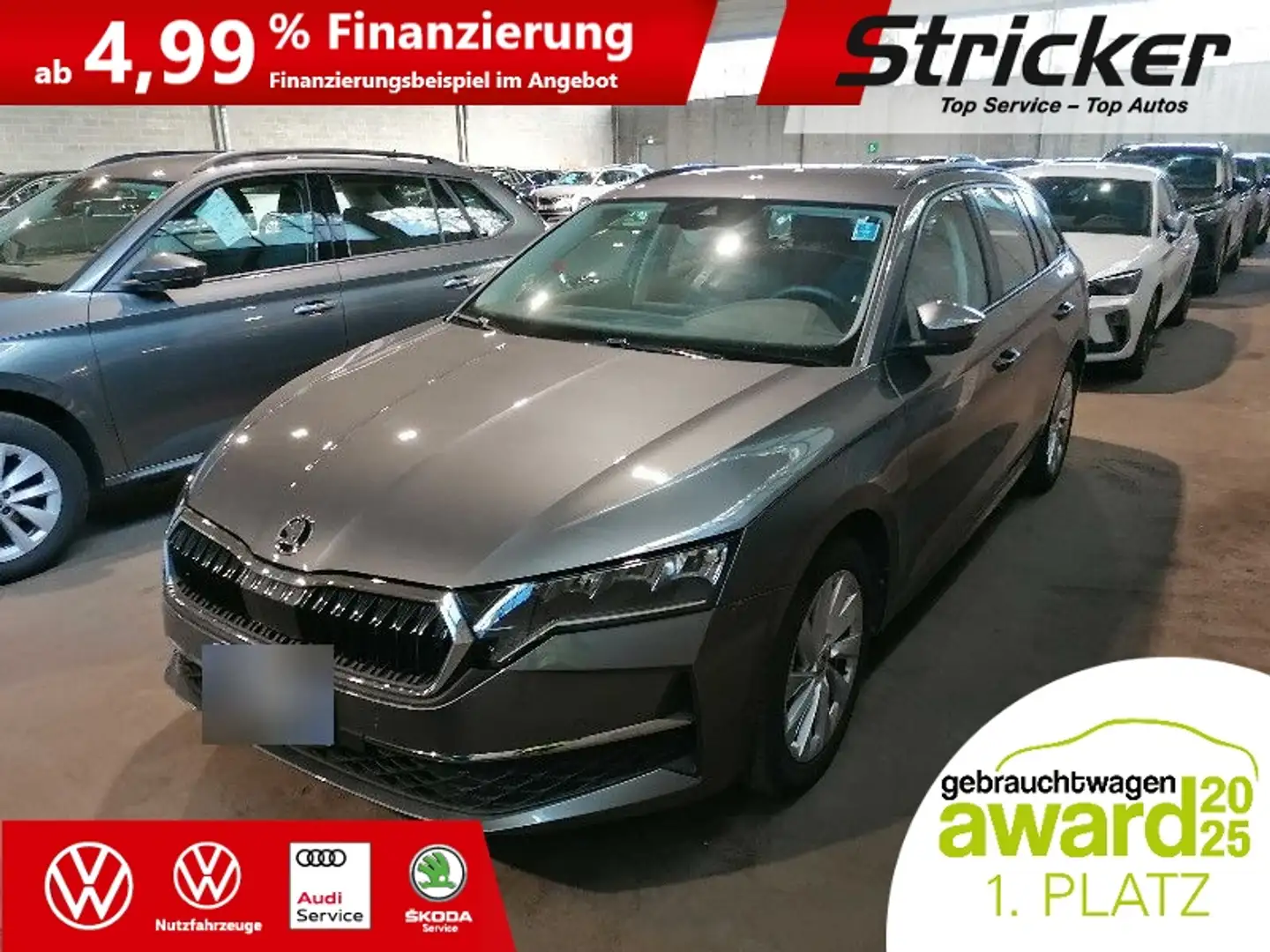 Skoda Octavia Combi Selection 2.0TDI DSG 299,-ohne Anzahlung AC Grau - 2