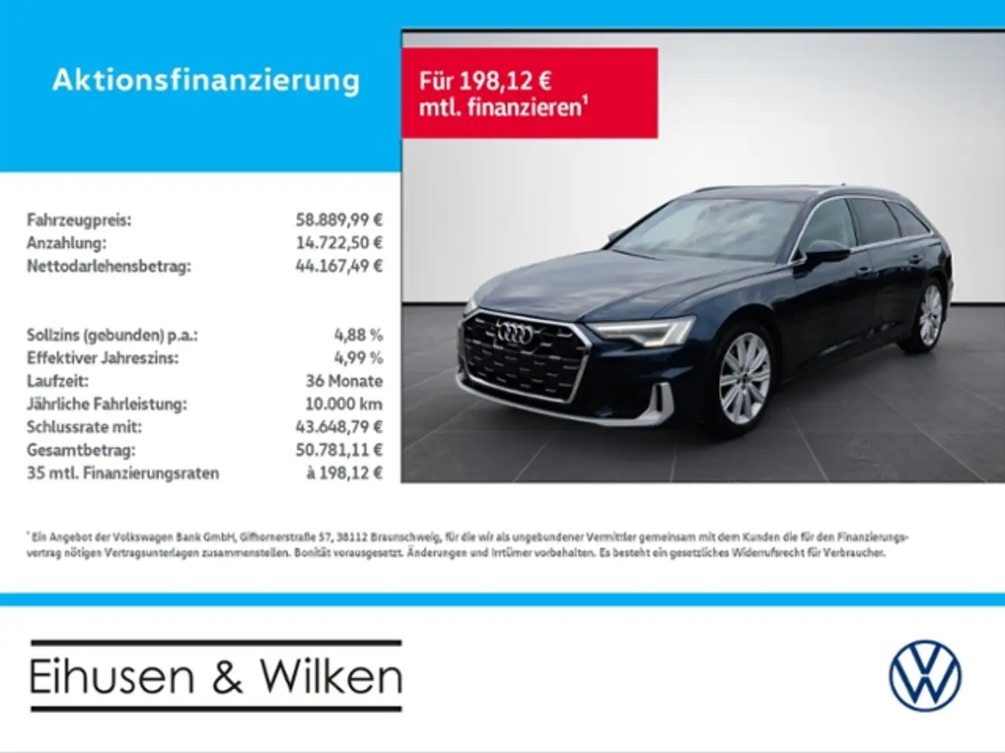 Audi S6 3.0+TDI+LUFT+PANO+AVC+E-KLAPPE+ Blau - 1