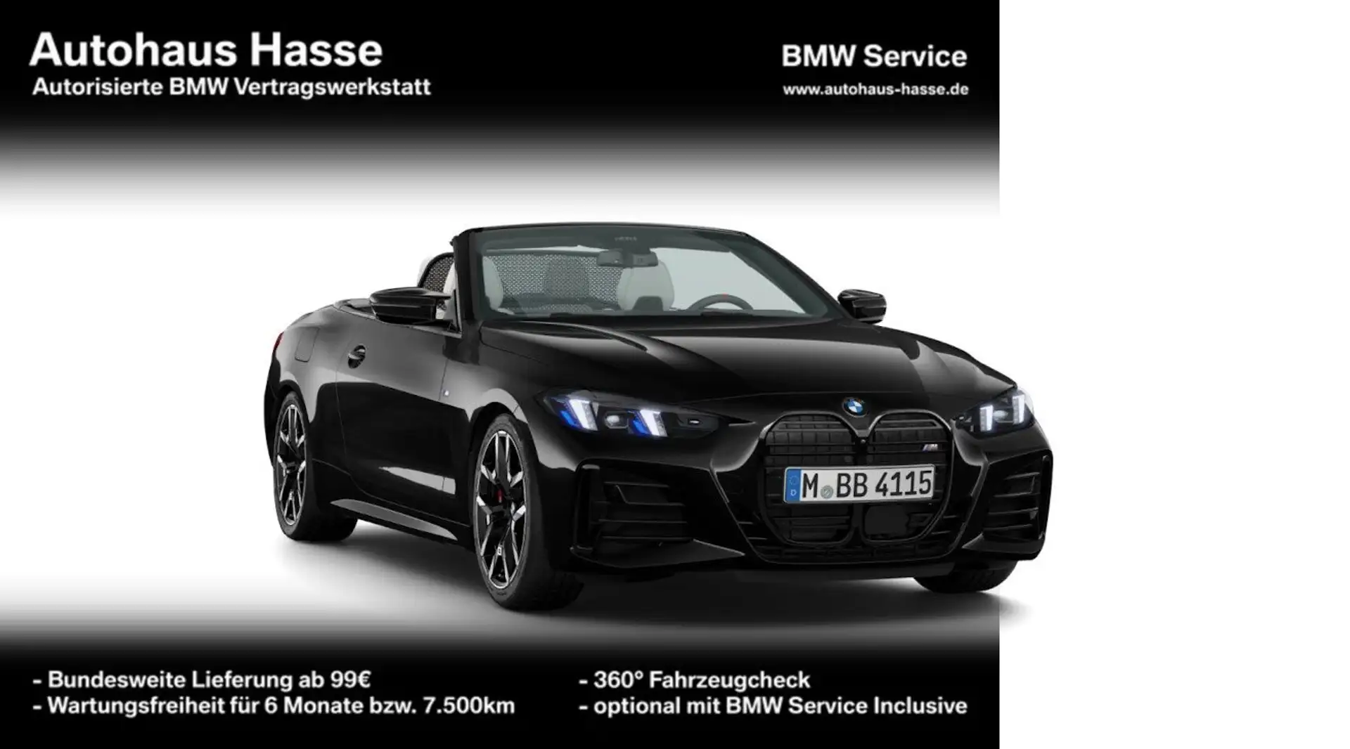 BMW 440 M440i xDrive Cabr. M-Sport Pro AHK 360° DAPr H/K N Schwarz - 1