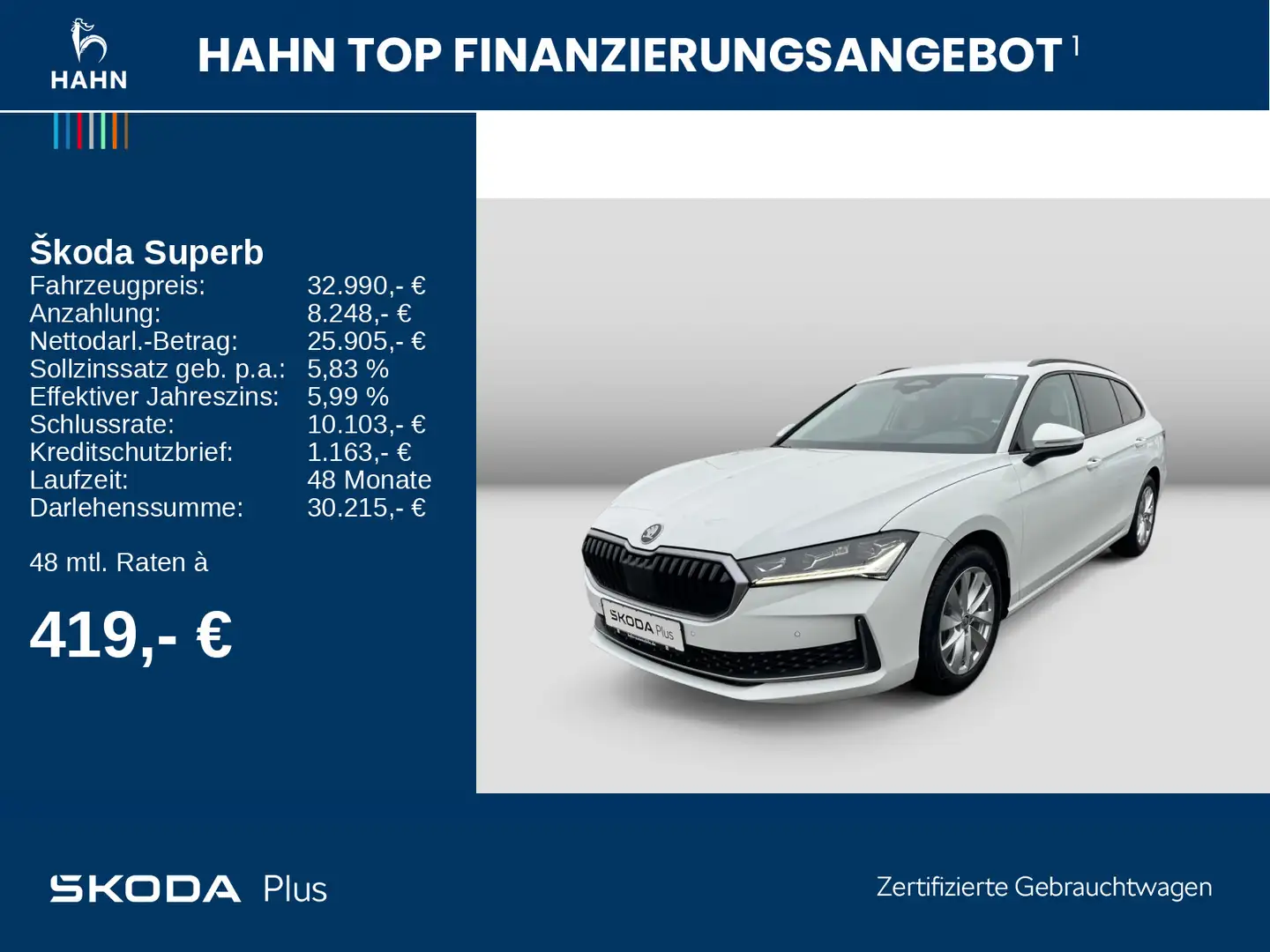 Skoda Superb Combi Selection 1.5TSI DSG AHK Kamera ACC Weiß - 2