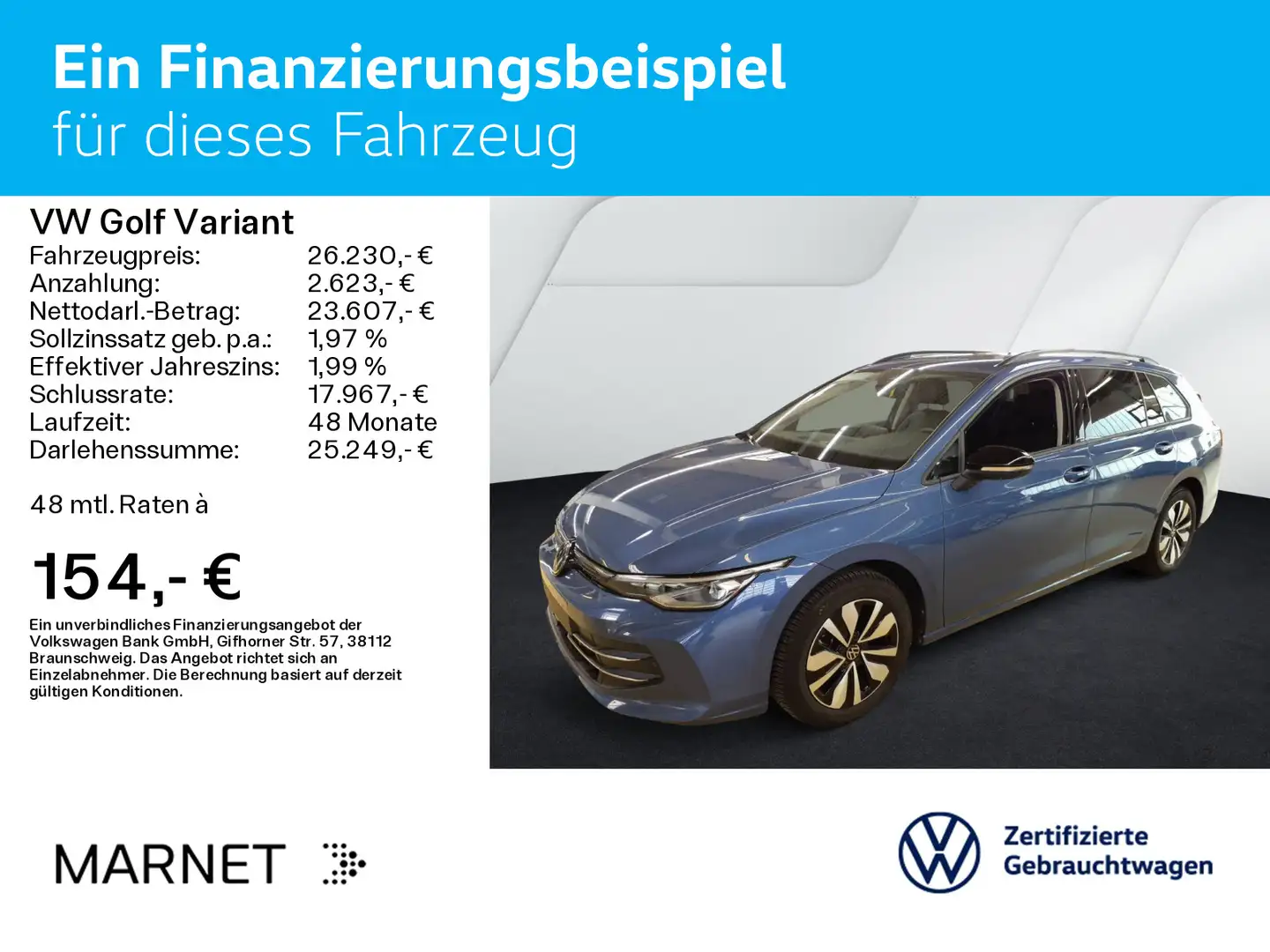 Volkswagen Golf Variant Golf VIII Variant 1.5 TSI GOAL*LED*AHK*DIGITAL*N Blau - 2
