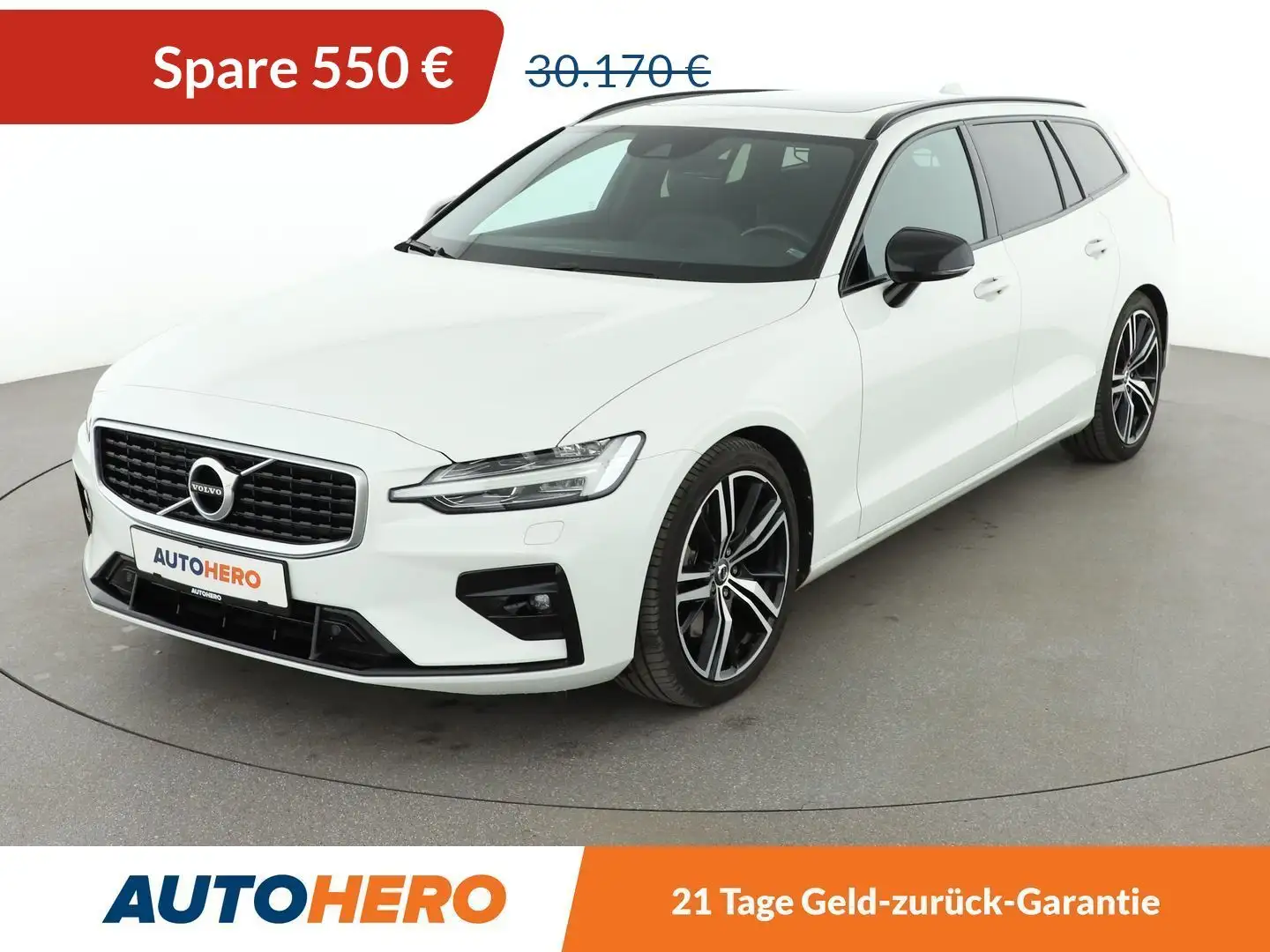 Volvo V60 2.0 T5 R-Design Aut.*NAVI*TEMPO*CAM*PANO* Weiß - 1