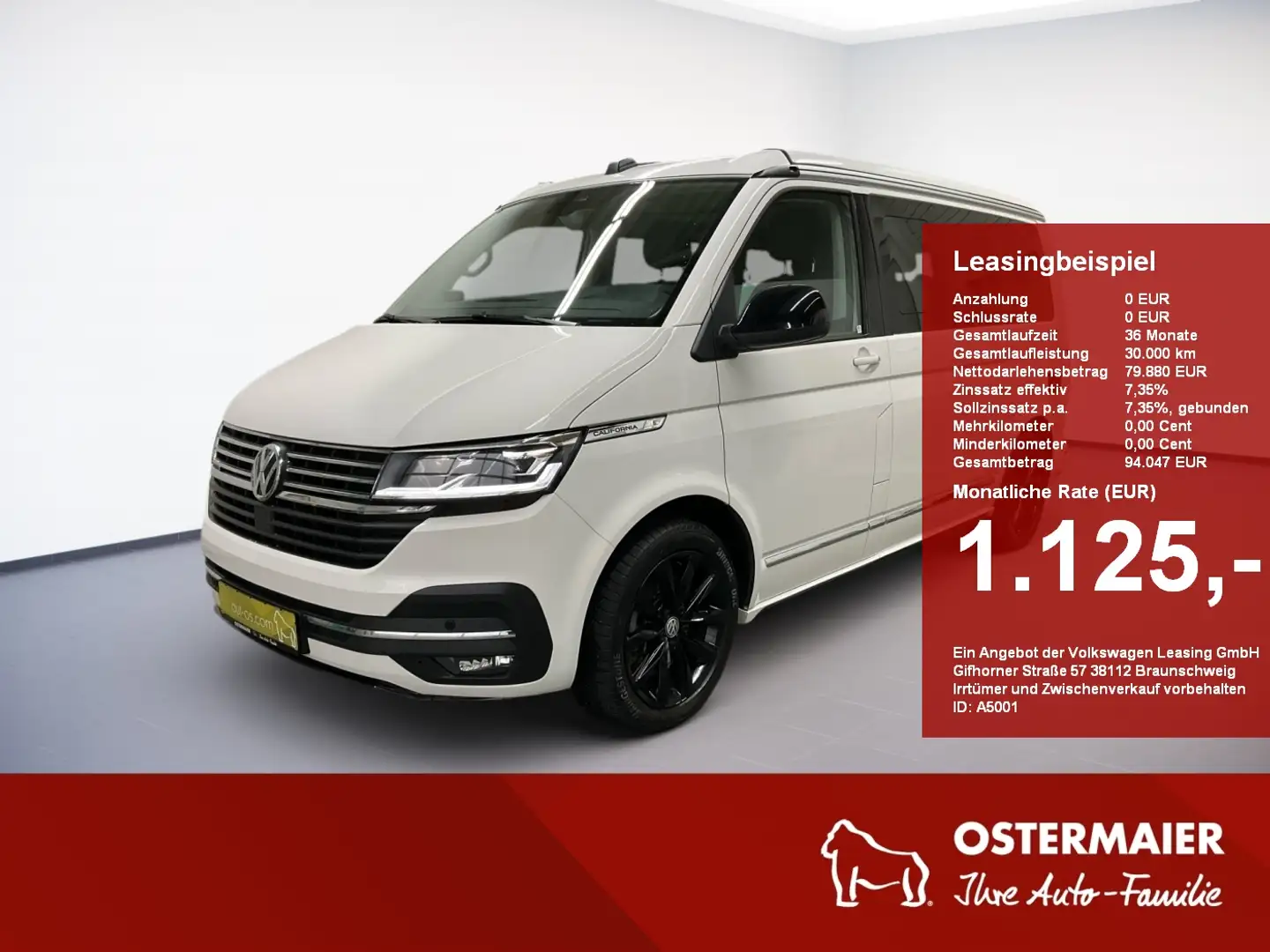 Volkswagen T6.1 California OCEAN EDITION 2.0TDI 204PS 4M DSG ACC.AHK.STHZG.KA Weiß - 1