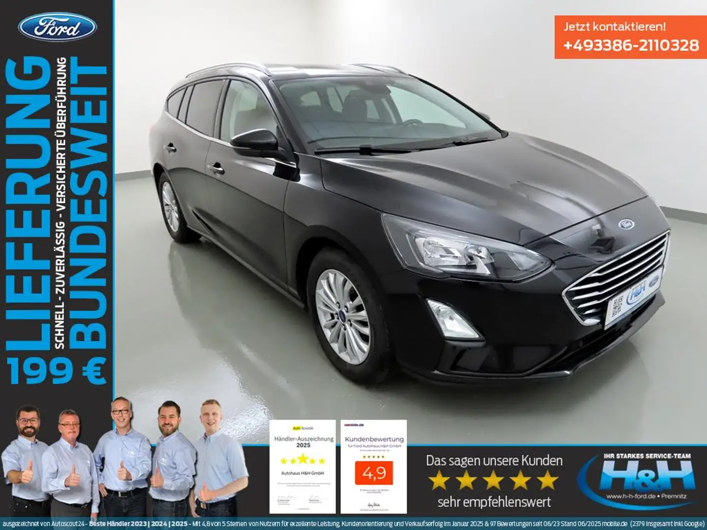 Ford Focus Turnier 1.0 EcoB Titanium X WinterPaket Schwarz - 1