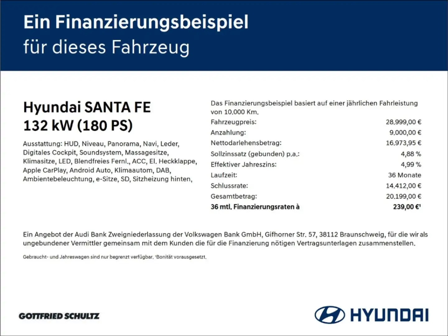 Hyundai SANTA FE Prime Hybrid 4WD HUD PANO LEDER KAMERA Noir - 2