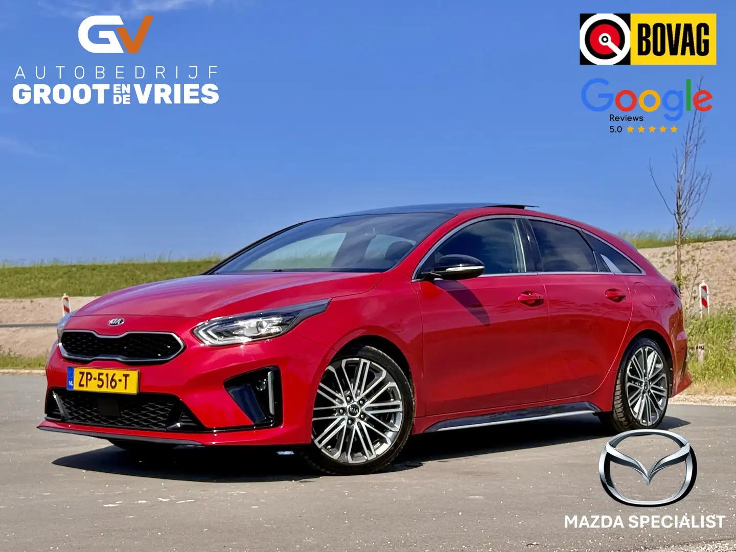 Kia ProCeed / pro_cee'd 1.4 T-GDI GT-PlusLine Orig NL|Panorama|Trekhaak Rood - 1