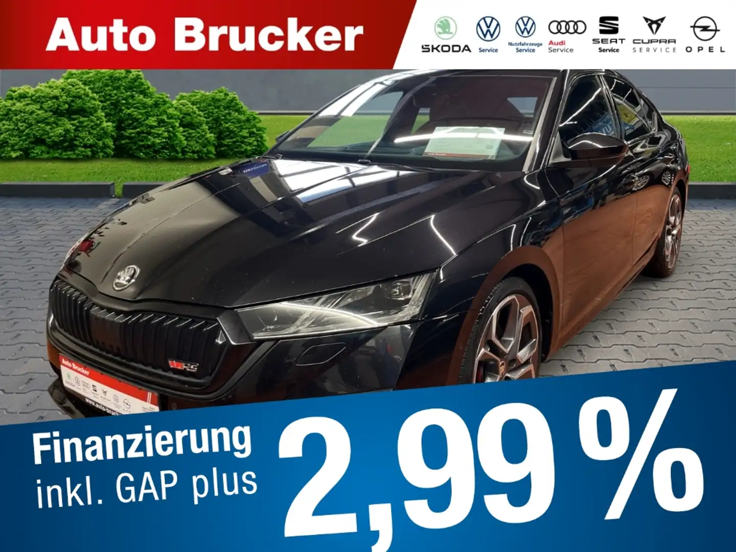Skoda Octavia RS Plus 4x4 2.0 TDI+Anhängerkupplung+Alufelgen+LED Schwarz - 1