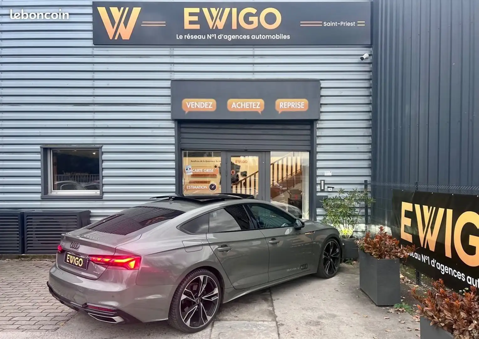 Audi A5 2.0 40 tfsi 205ch s-line quattro s-tronic 7 toit ouvrant b&o matrix led Gris - 2