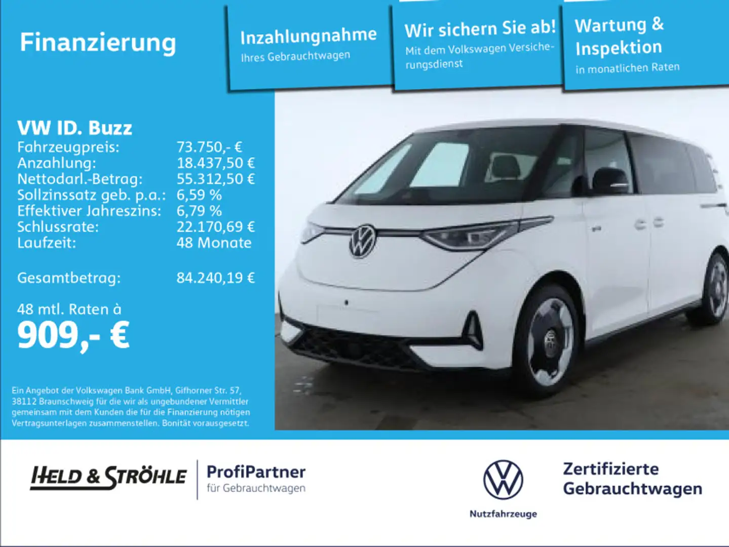 Volkswagen ID. Buzz ID.Buzz GTX 4M 7SITZE AHK IQ NAV 360°KAM HuD H/K Weiß - 1