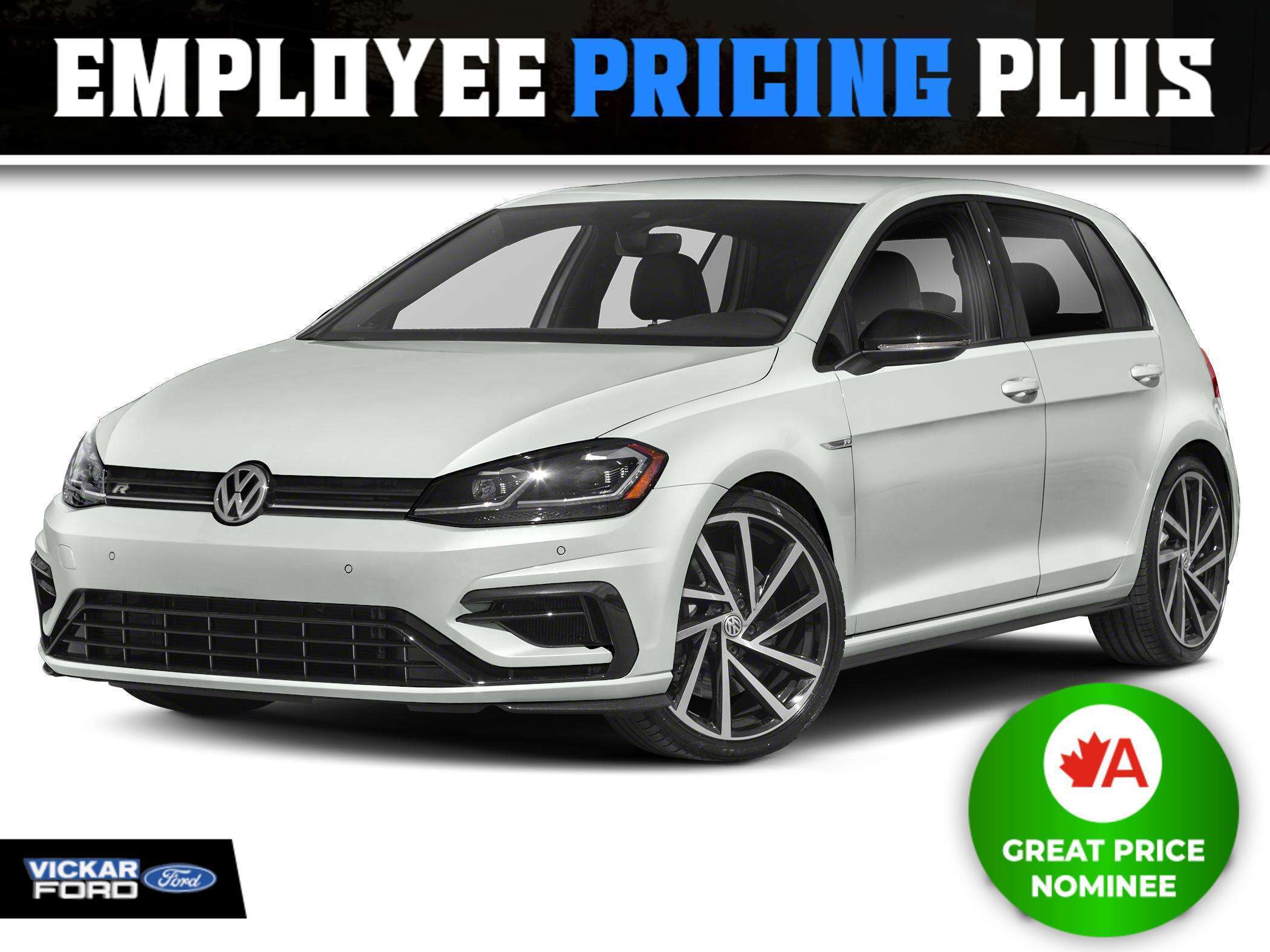 White 2019 Volkswagen Golf R Hatchback All-Wheel Drive Automatic