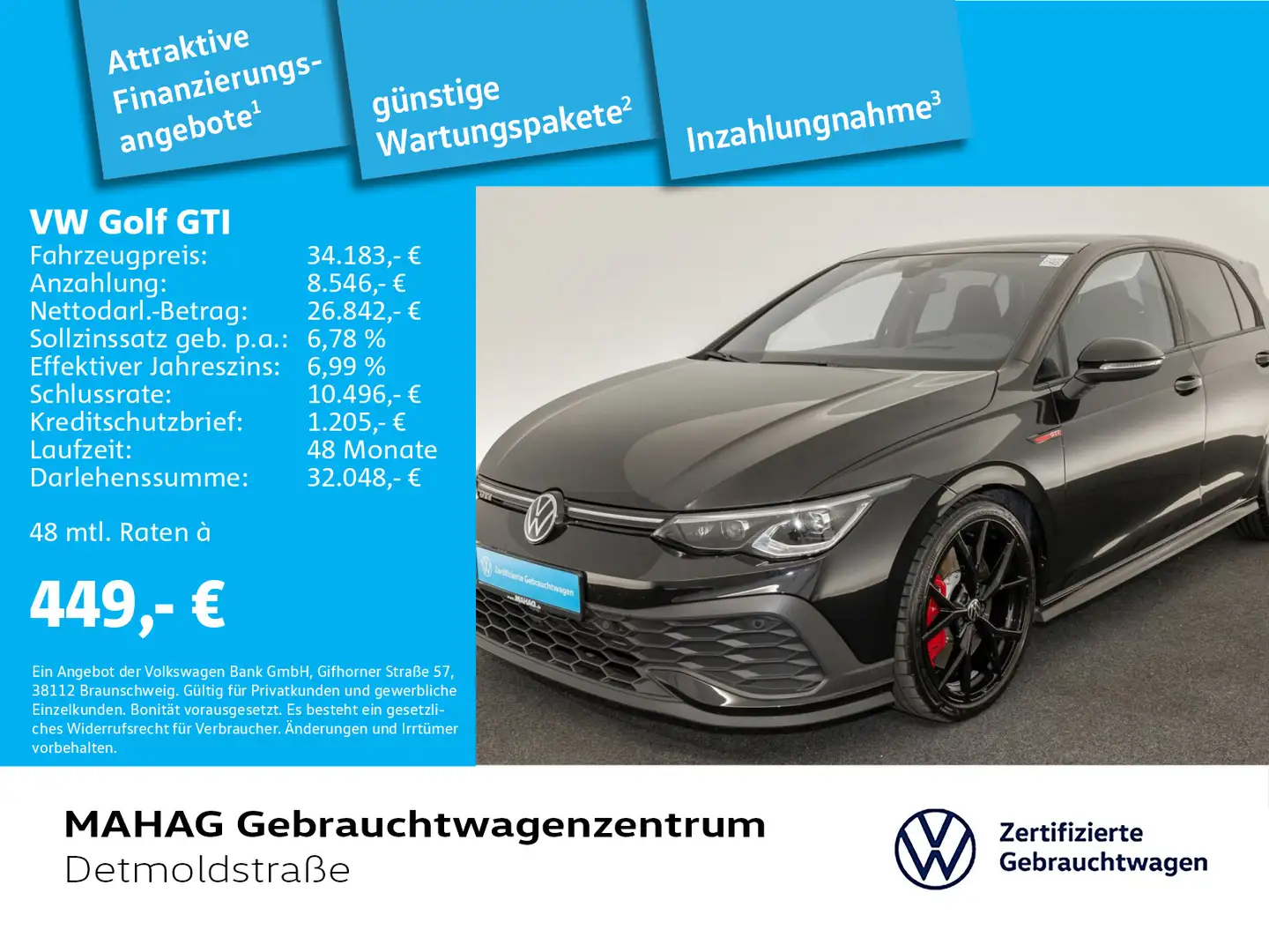 Volkswagen Golf GTI Golf VIII GTI Clubsport 2.0 TSI BlackStyle Navi Noir - 1