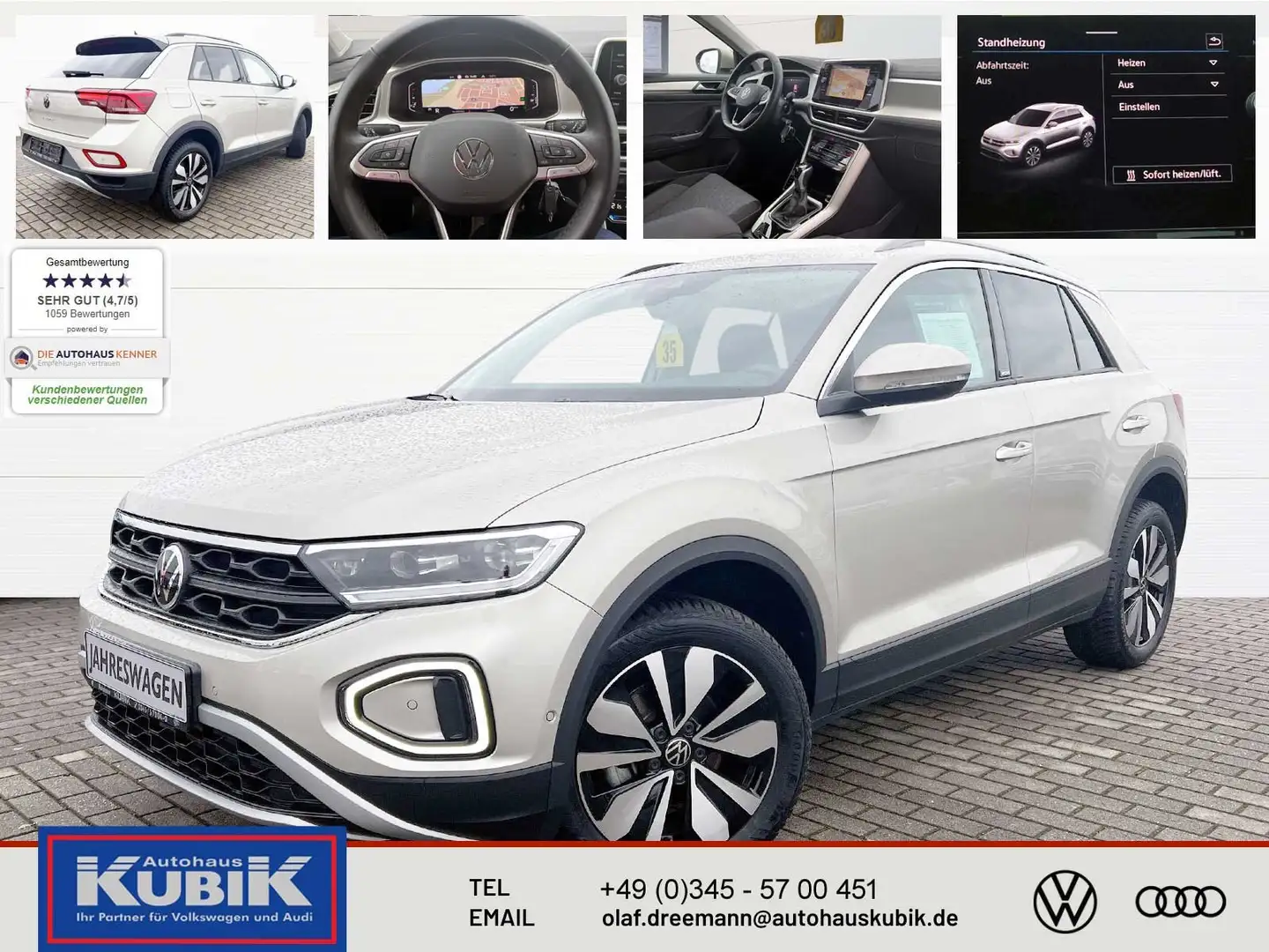 Volkswagen T-Roc 1.5 TSI Move DSG+Navi Discover+Standheizung+AHZV+ Silber - 1
