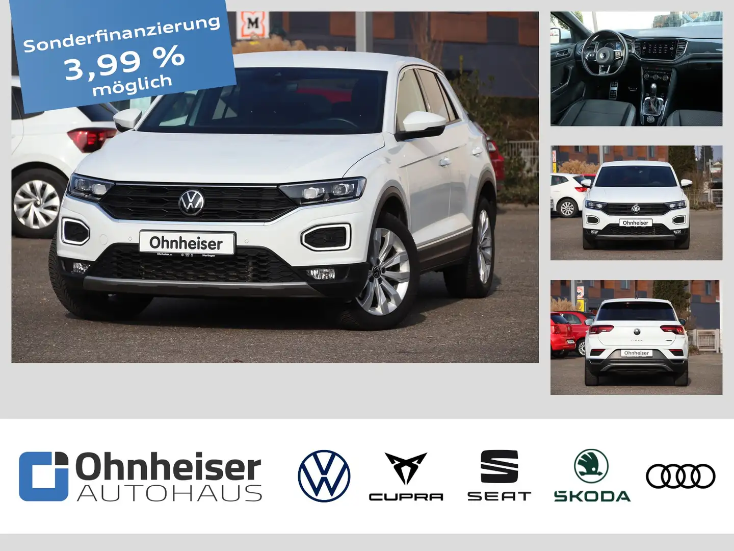 Volkswagen T-Roc 2.0 TSI Sport 4Motion DSG*PDC*LED*SHZ Navi Weiß - 1