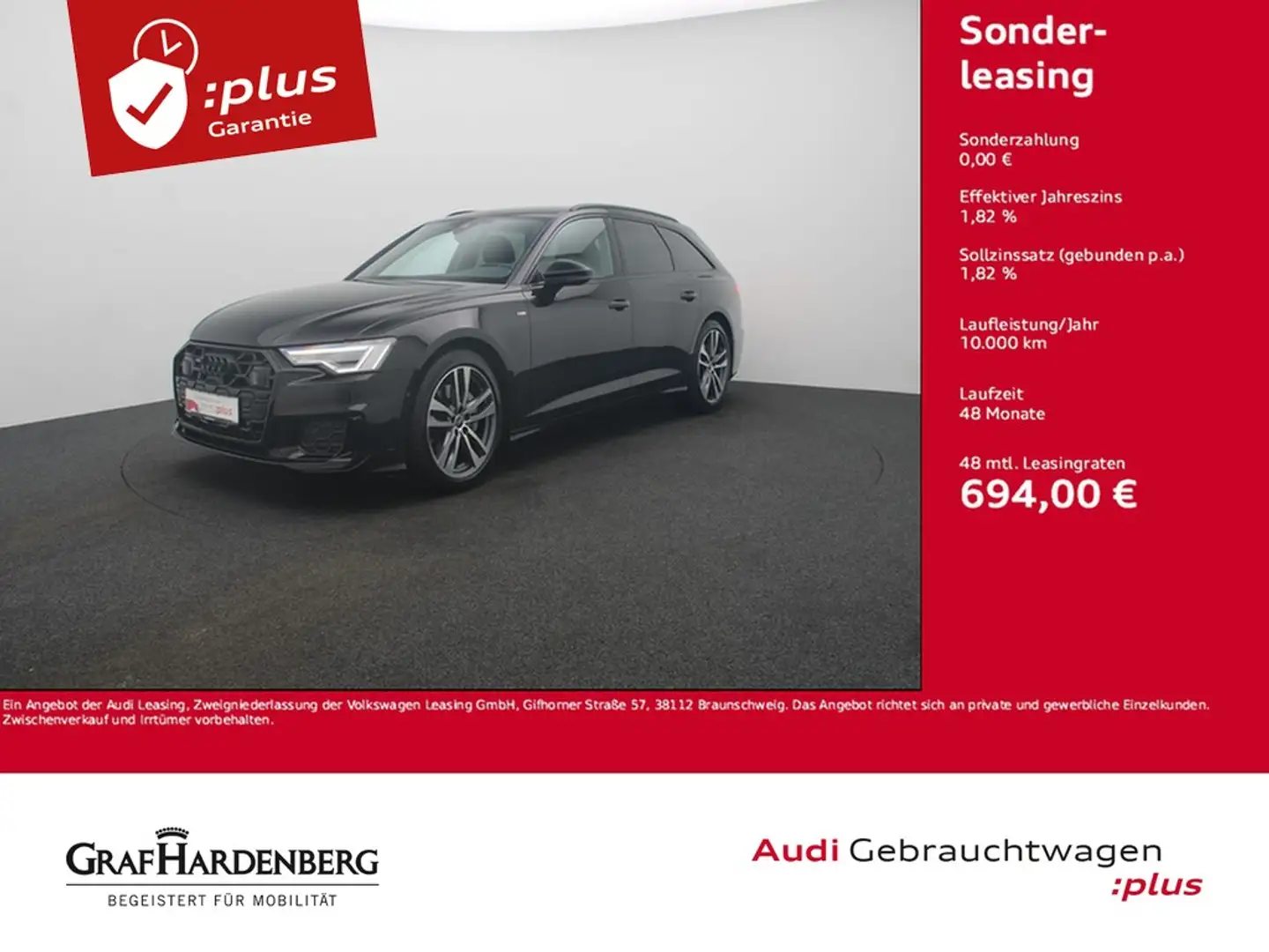 Audi A6 Avant 50 TDI quattro S line LED Navi ACC AHK Schwarz - 1