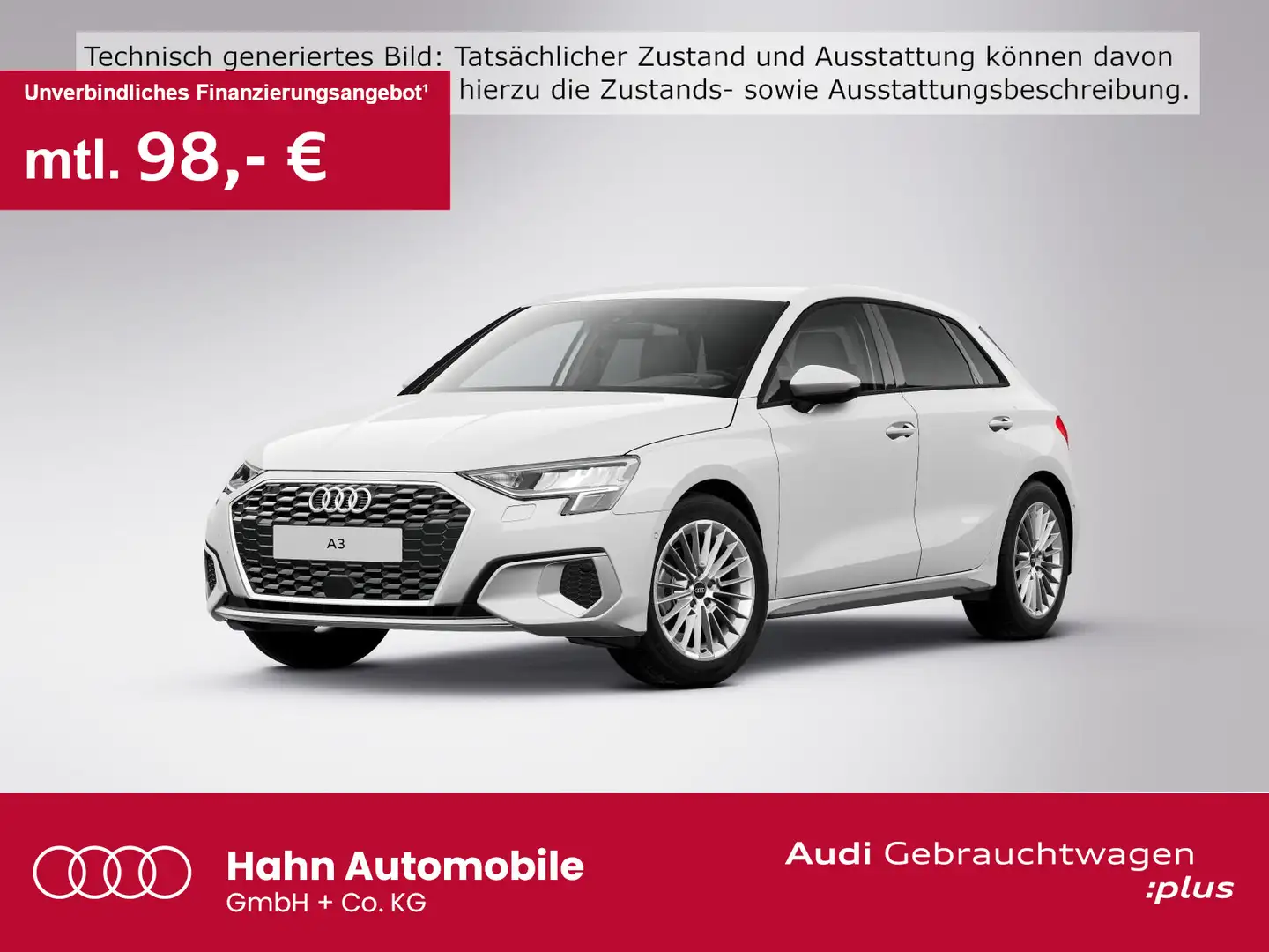 Audi A3 30 TDI advanced AHK Fahrschule Carp Weiß - 1