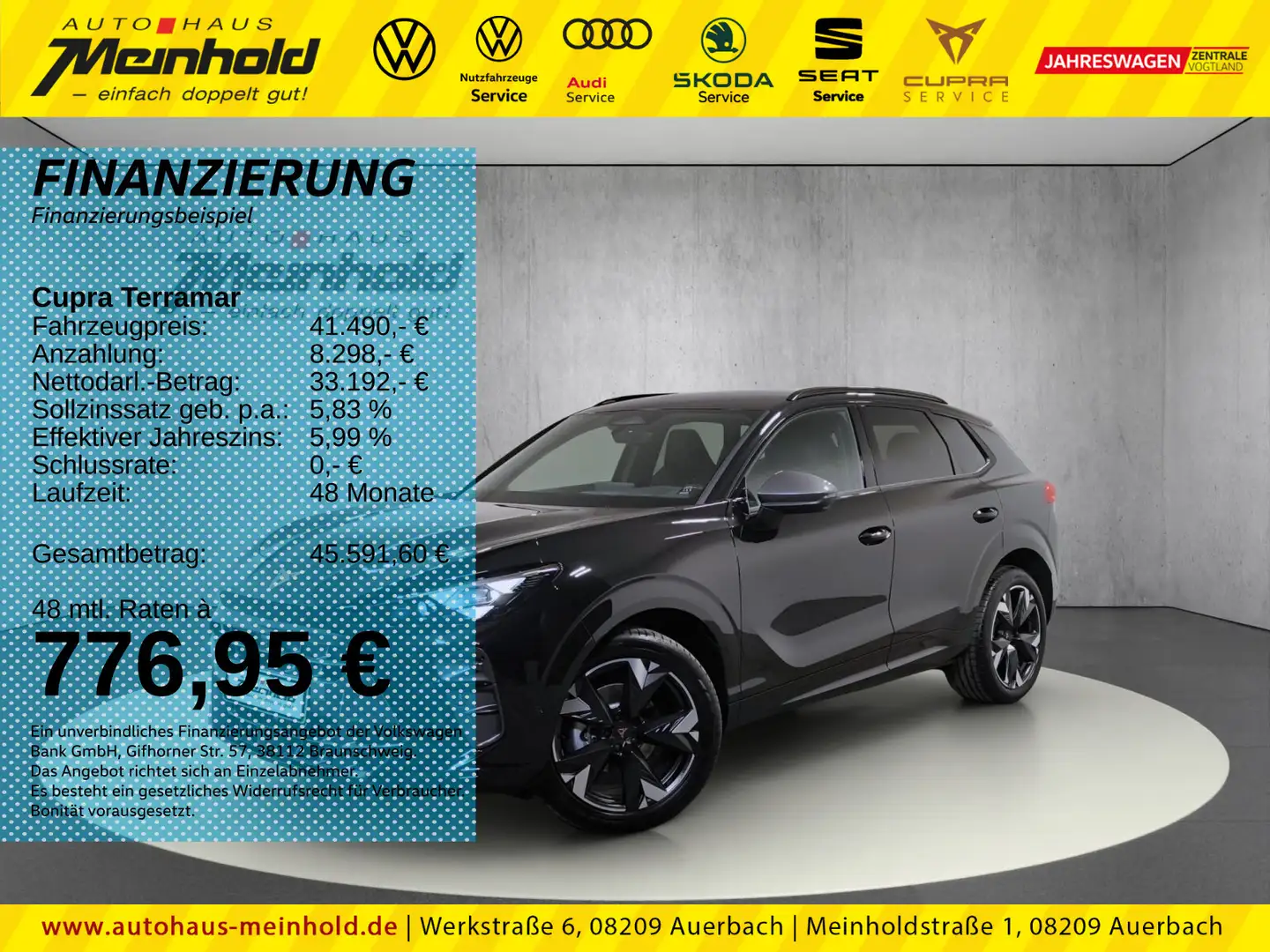 CUPRA Terramar 1.5 TSI DSG, AHK, DCC, Matrix, Navi Schwarz - 1