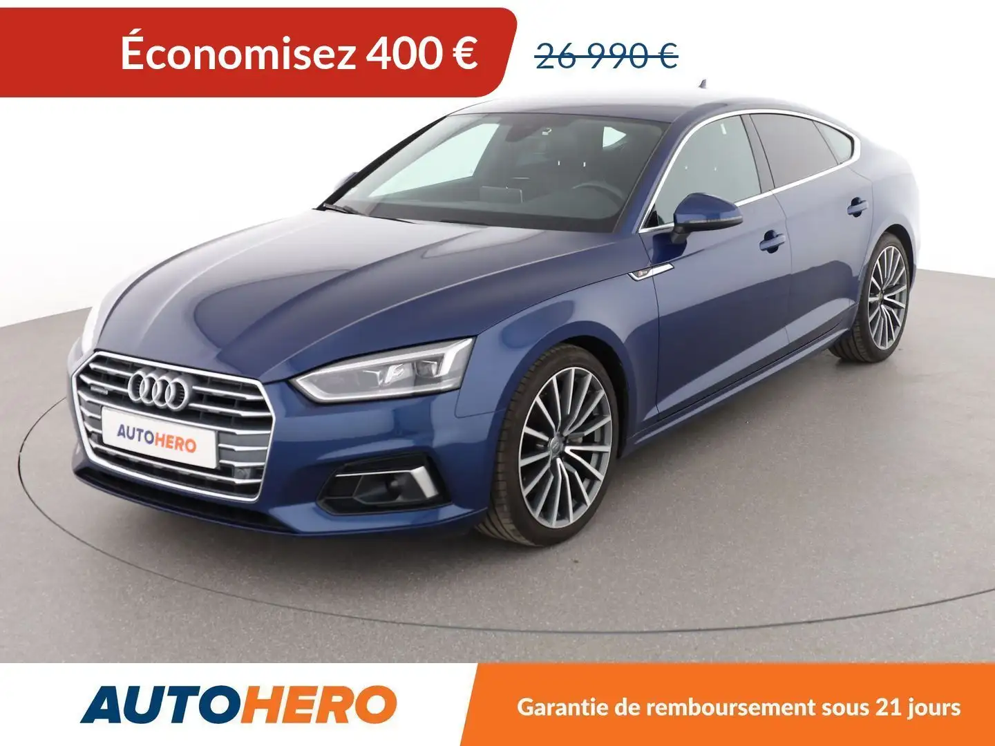 Audi A5 2.0 TDI S Line Quattro S Tronic 7 Bleu - 1