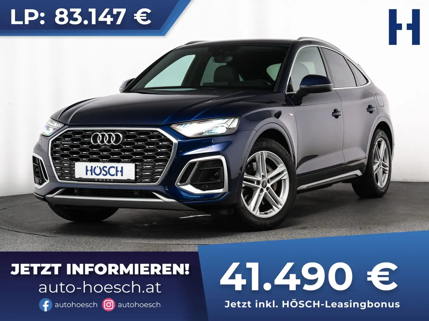 Audi Q5 SB 50 TFSI e quattro 2xS-LINE LUFT MATRIX B&O -50% Blau - 1