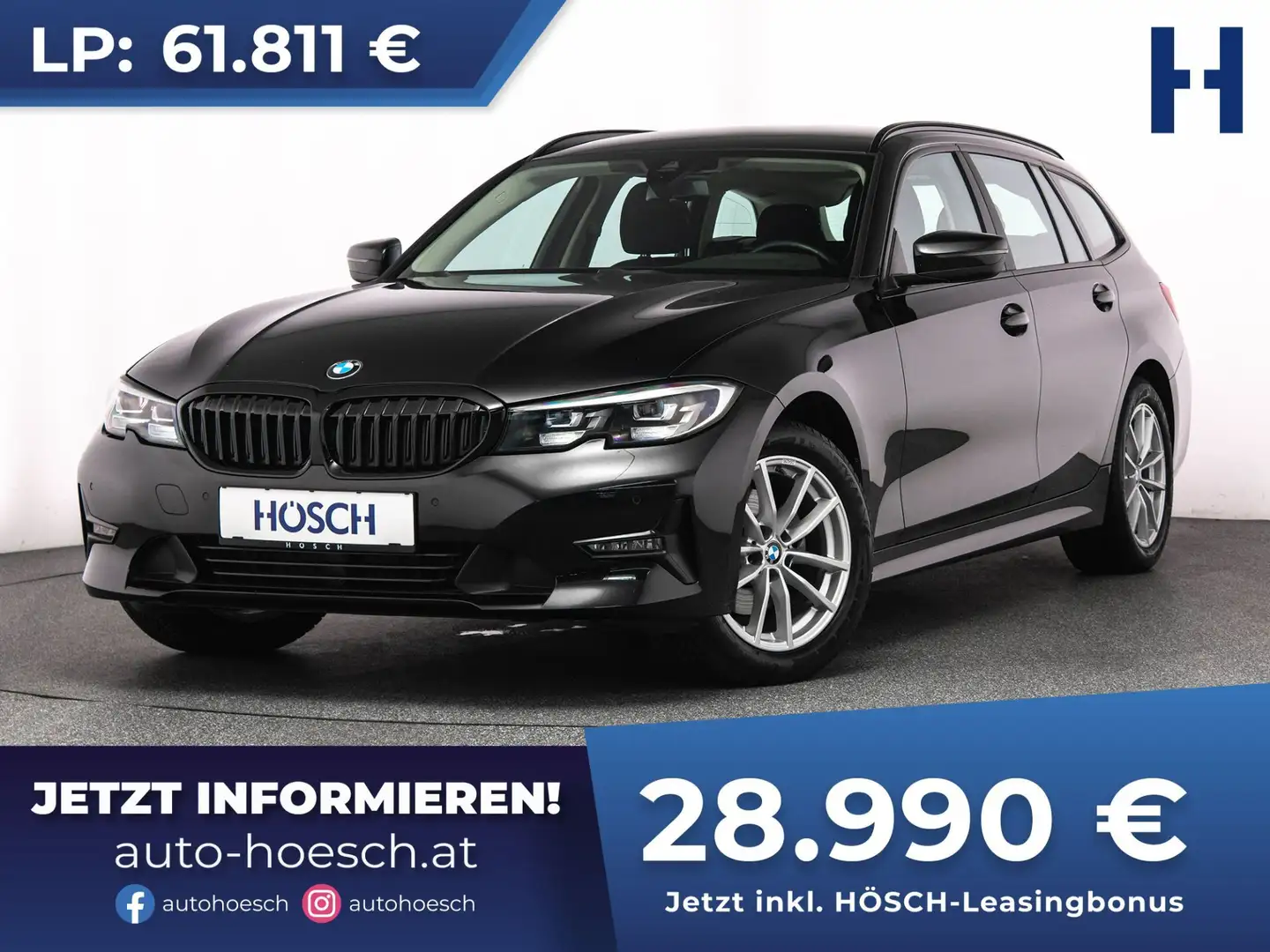 BMW 320 d xDrive Touring Aut. Advantage LIVE PROF BLACK Noir - 1