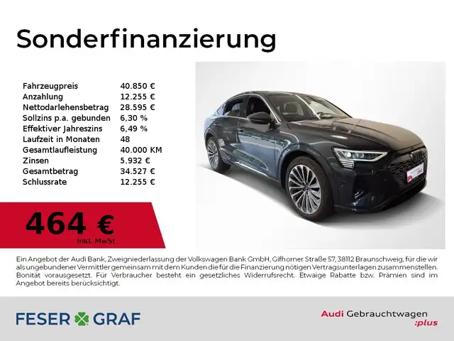2023 Audi Q8 E-Tron in Grey for sale