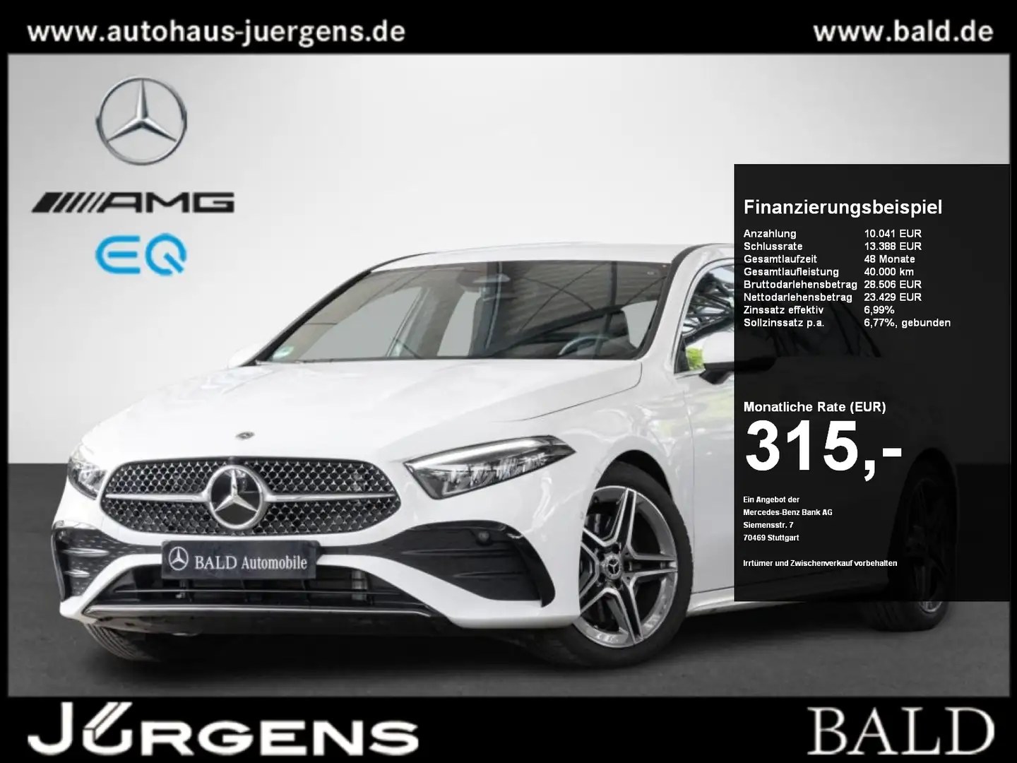 Mercedes-Benz A 220 4M AMG-Advanced+/LED/Cam/DAB/CarPlay/18" Weiß - 1