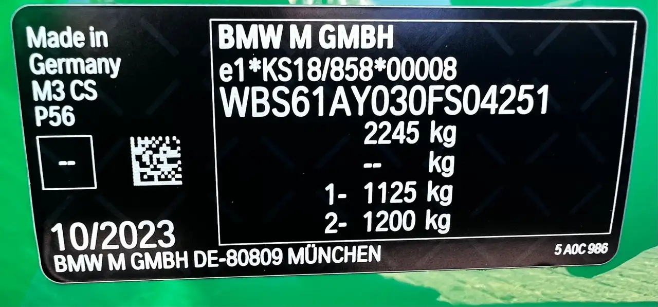 2024 BMW M3 Limousine CS Laserlicht M Driver´s Package, photograph 9