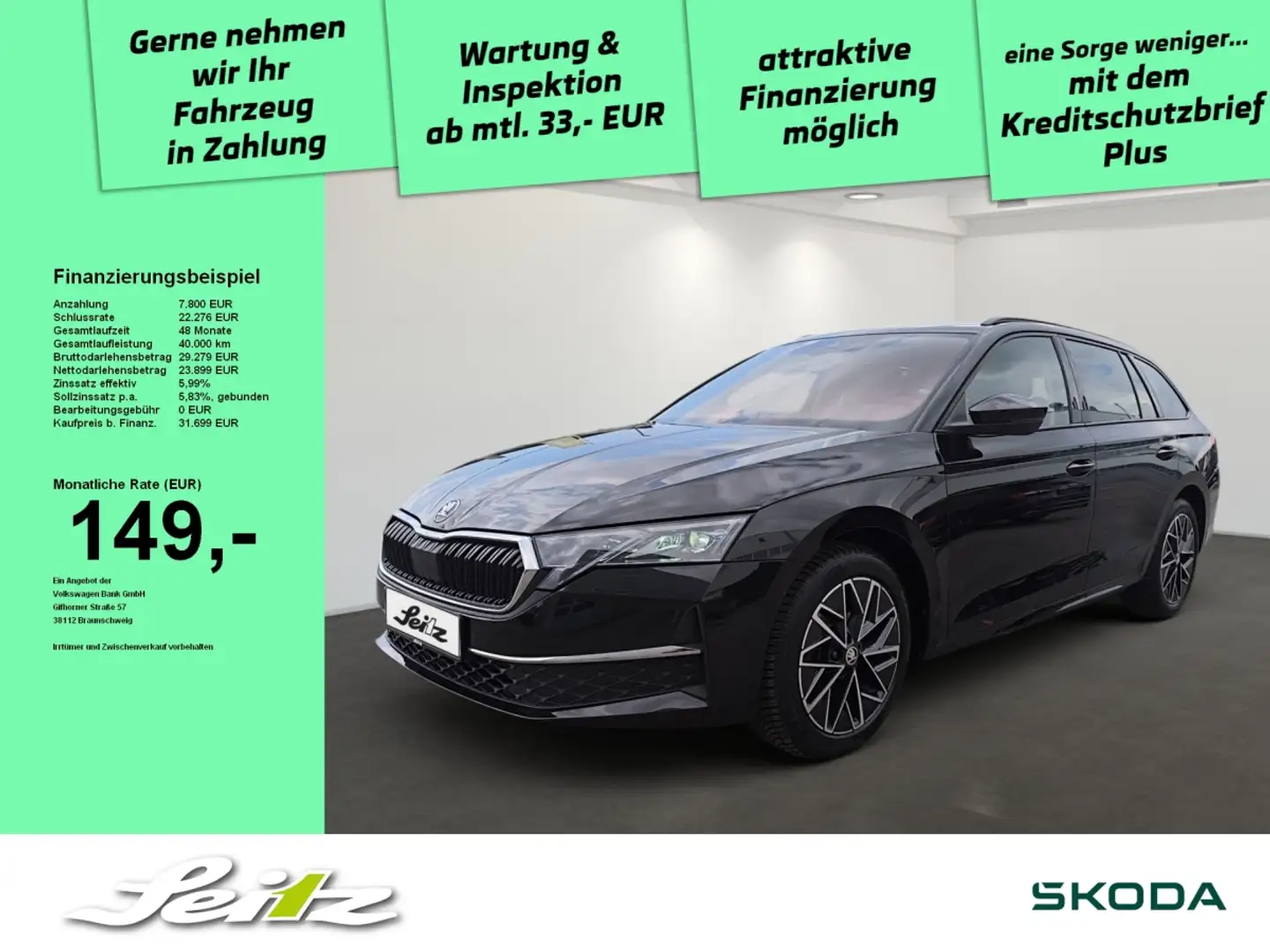 Skoda Octavia Combi 2.0 TDI Selection *MATRIX*KAMERA*NAVI* Schwarz - 1