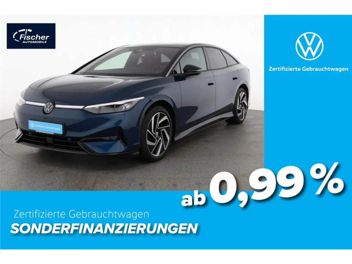 Volkswagen ID.7 Elektro Pro S 86kWh  P-Dach/Wärmepumpe/AHK Blau - 1