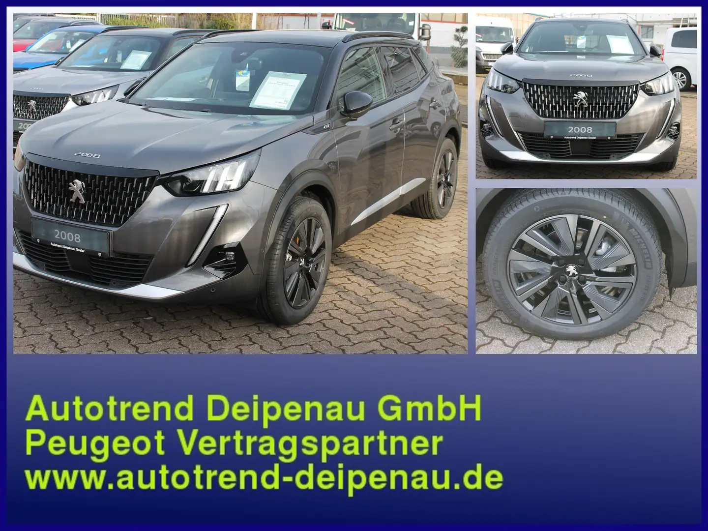 Peugeot 2008 GT Pack 155 EAT8 Soundsystem/ Panodach Grau - 1