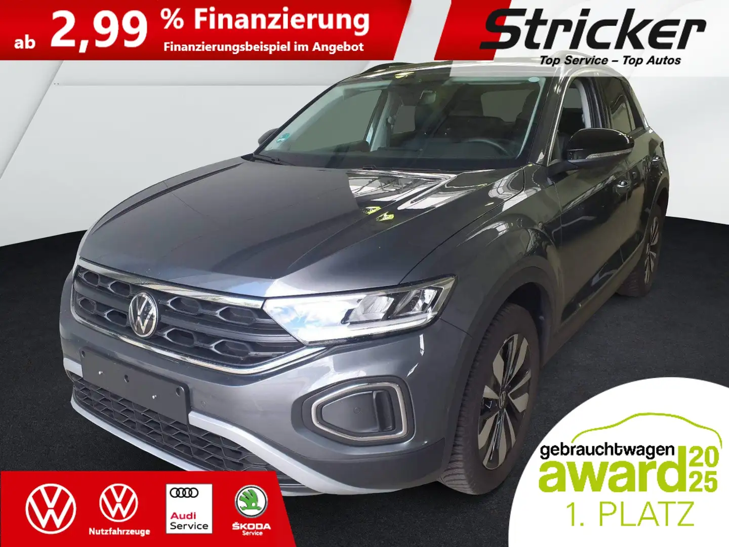 Volkswagen T-Roc Goal 1.0 TSI 172,-ohne Anzahlung Navi Travel Grau - 2