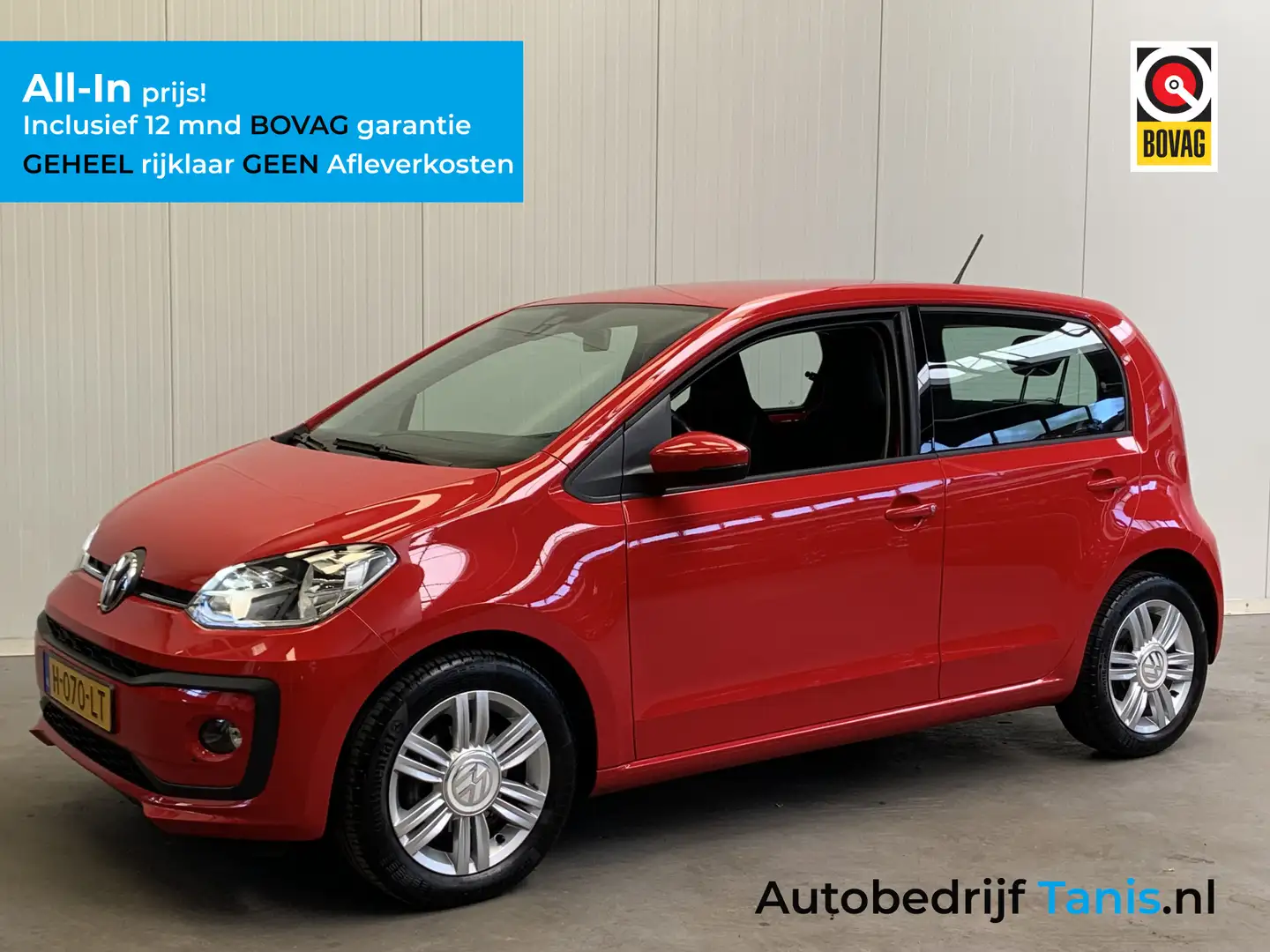 Volkswagen up! 1.0 BMT high up! AIRCO-LMV-PDC-CRUISE CONTROL-STOE Rood - 1