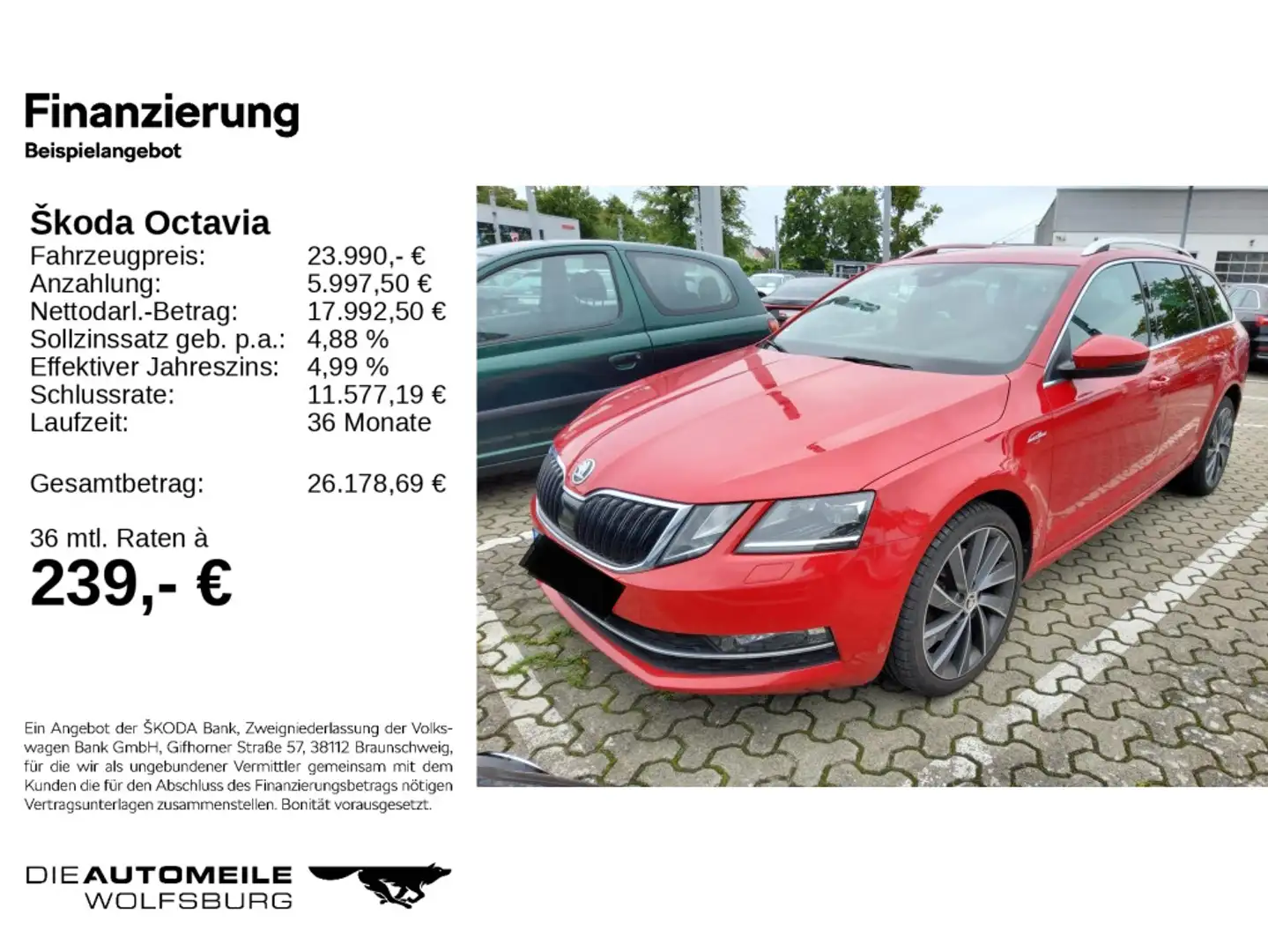 Skoda Octavia 3 III Combi 2.0 TDI 4x4 DSG L&K Rückfahr Rot - 2