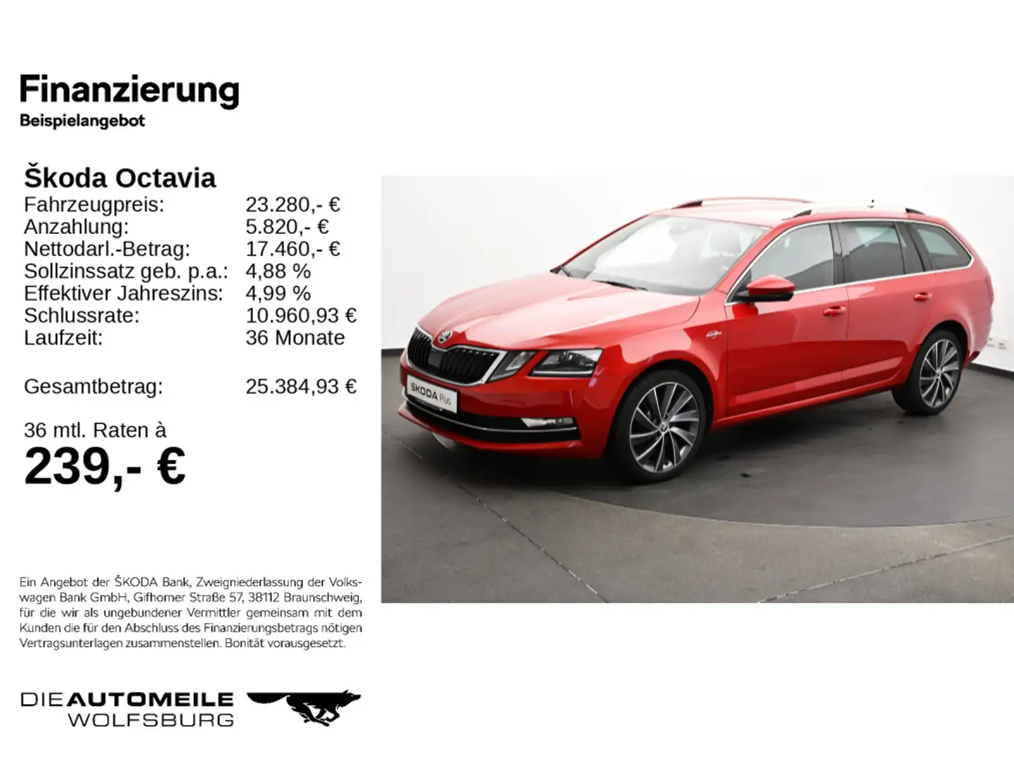 Skoda Octavia 3 III Combi 2.0 TDI 4x4 DSG L&K Rückfahr Rot - 2