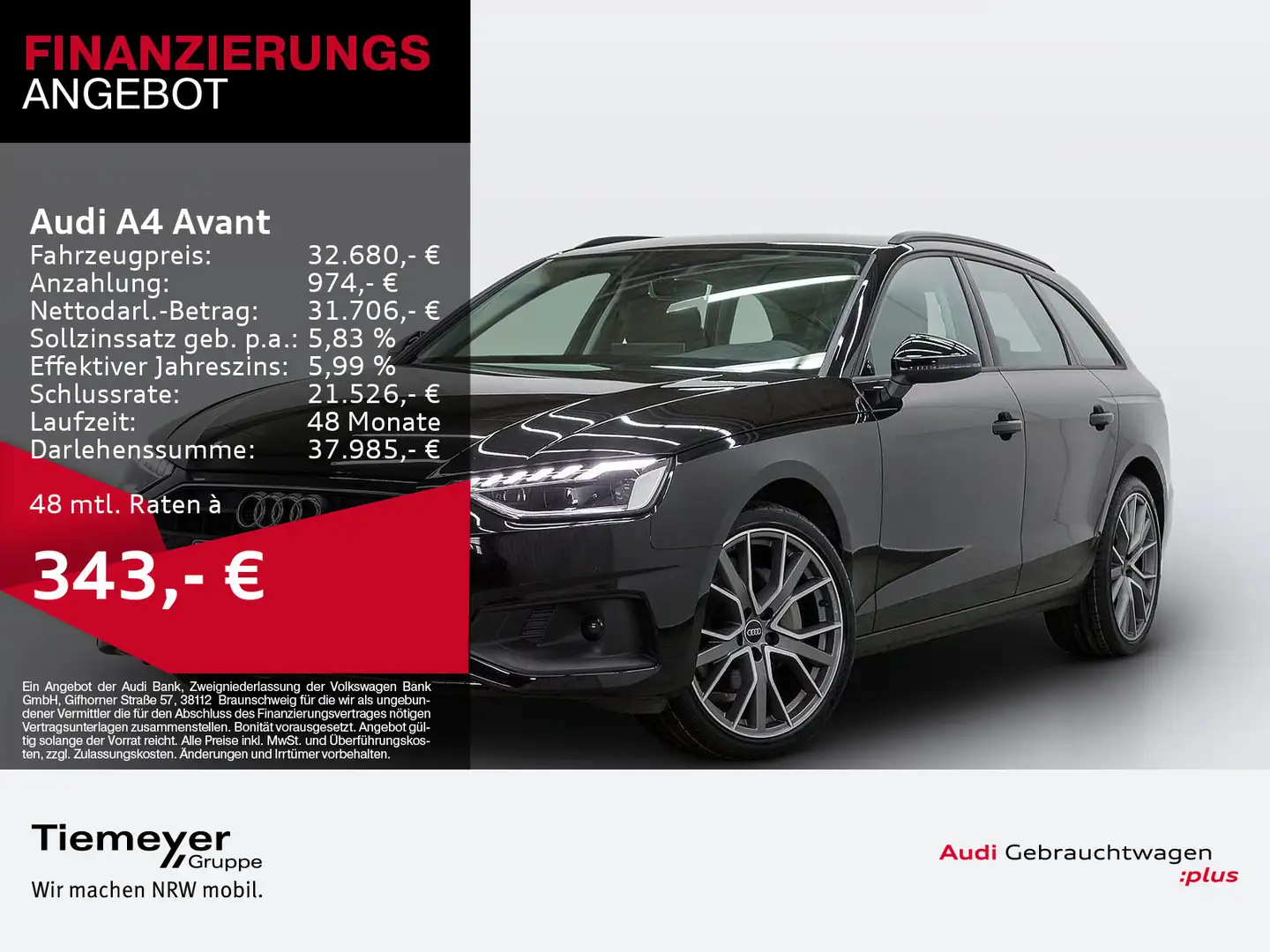 Audi A4 40 TFSI BUSINESS LED LM19 NAVI AHK Noir - 1