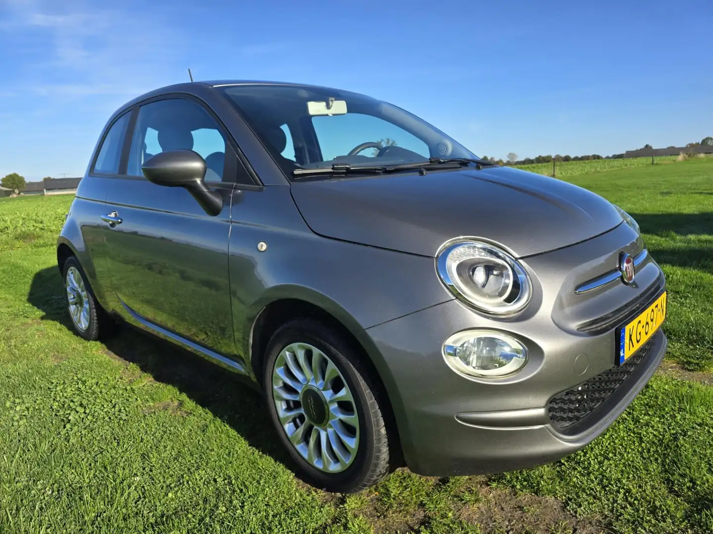 Fiat 500 0.9 TwinAir Turbo Popstar|Airco|NL-auto-NAP| Gris - 2