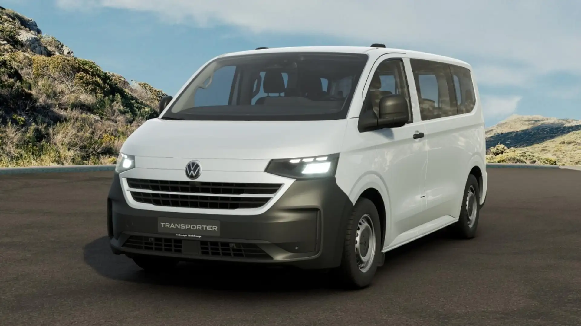 Volkswagen Transporter Kombi Motor: 2,0 l TDI 110 kW Getriebe: 8-Gang-Aut Weiß - 1