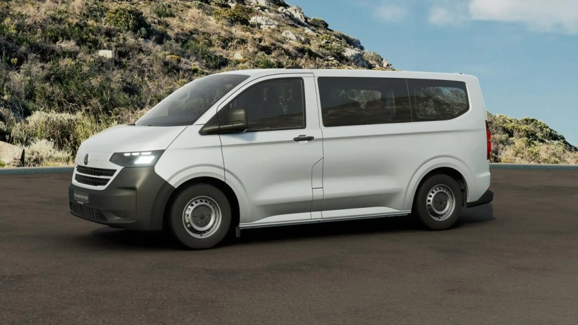 Volkswagen Transporter Kombi Motor: 2,0 l TDI 110 kW Getriebe: 8-Gang-Aut Weiß - 2