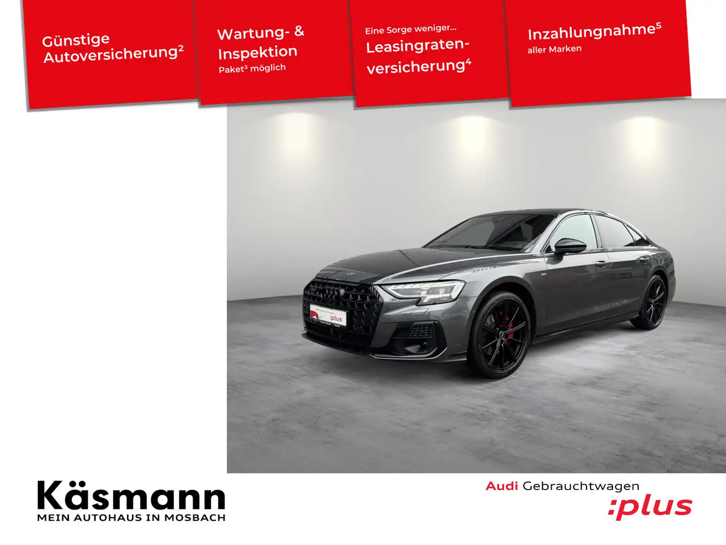 Audi A8 50TDI qu 2xS line DIG-MATRIX HUD PANO STDHZ Grau - 1