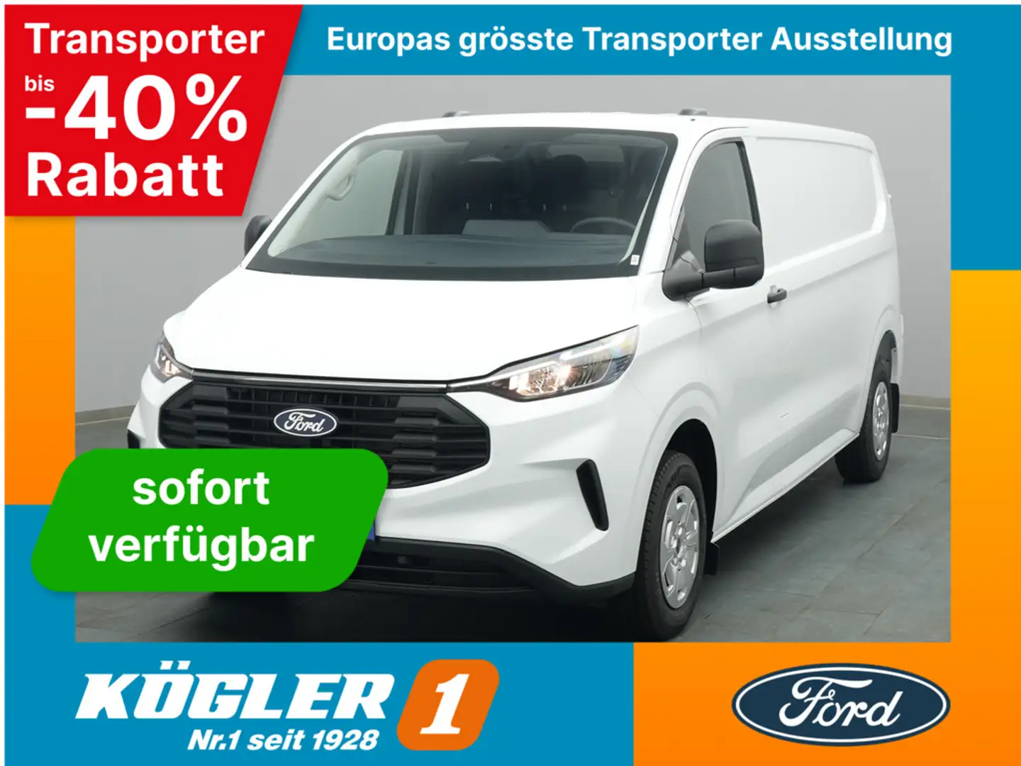 Ford Transit Custom Kasten 320 L2 Trend Aut. -25%* Weiß - 1