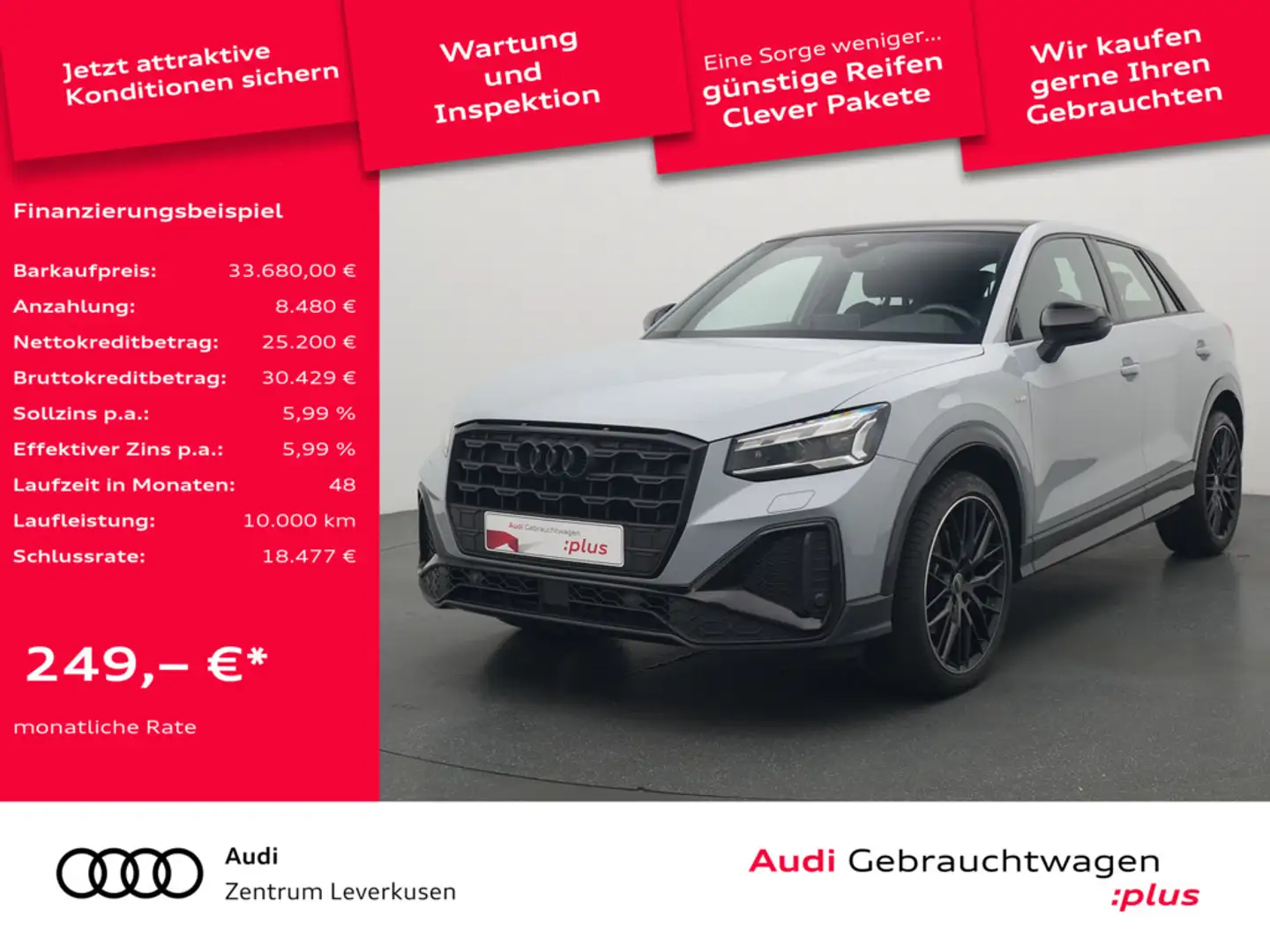 Audi Q2 MATRIX STANDHZ PANO KAM SHZ Schwarz - 1