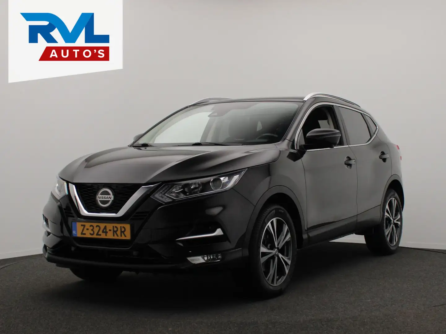 Nissan Qashqai 1.2 N-Connecta Pano/dak Rondomzicht/Camera Navigat Zwart - 1