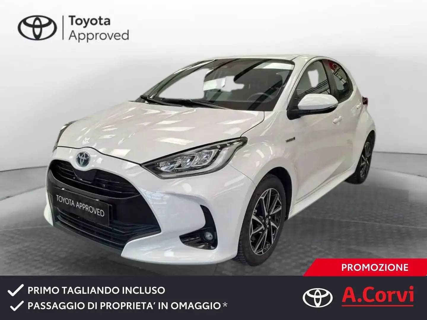 Toyota Yaris 1.5 Hybrid 5 porte Trend Bianco - 1