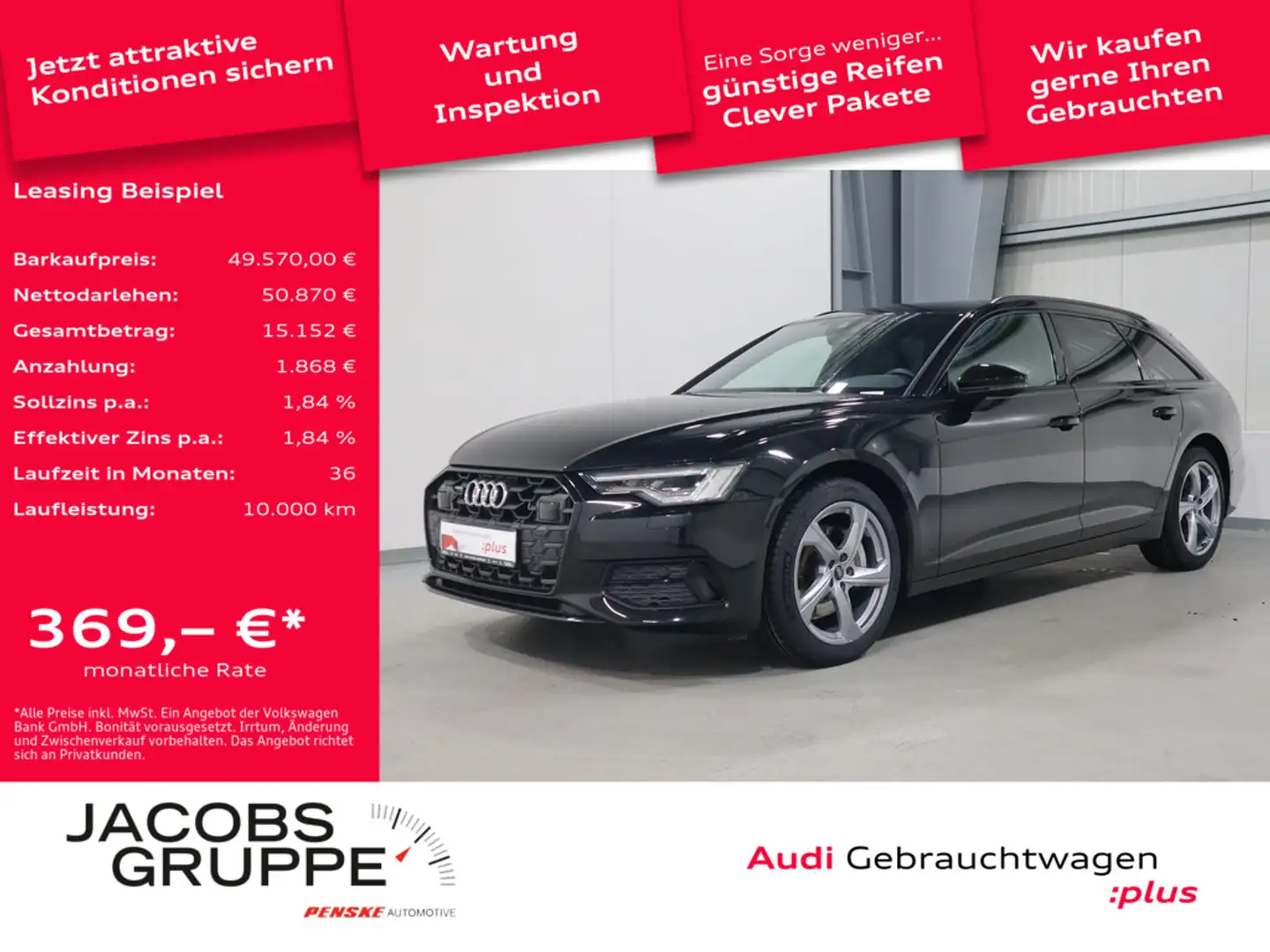 Audi A6 Avant 45 TDI quattro advanced ACC*Matrix-LED*Kamera * Schwarz - 1