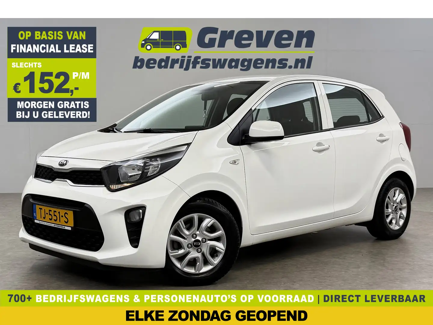 Kia Picanto 1.0 ComfortPlusLine Airco Cruise Camera Navi 14"LM Wit - 1