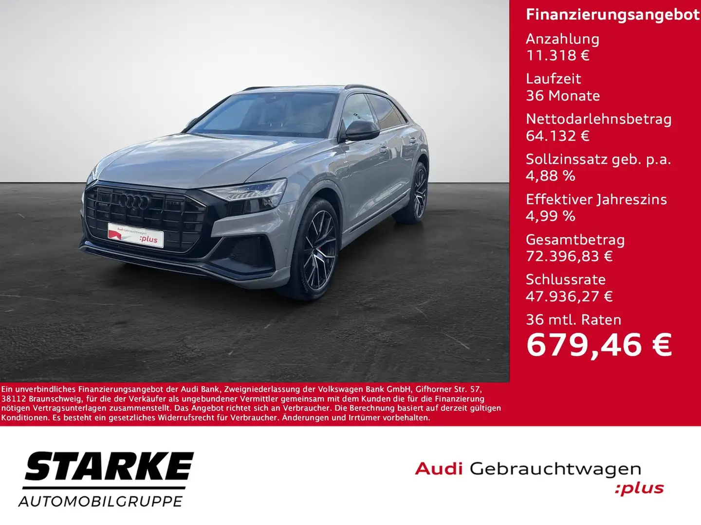 Audi Q8 50 TDI quattro tiptronic competition plus Grau - 1