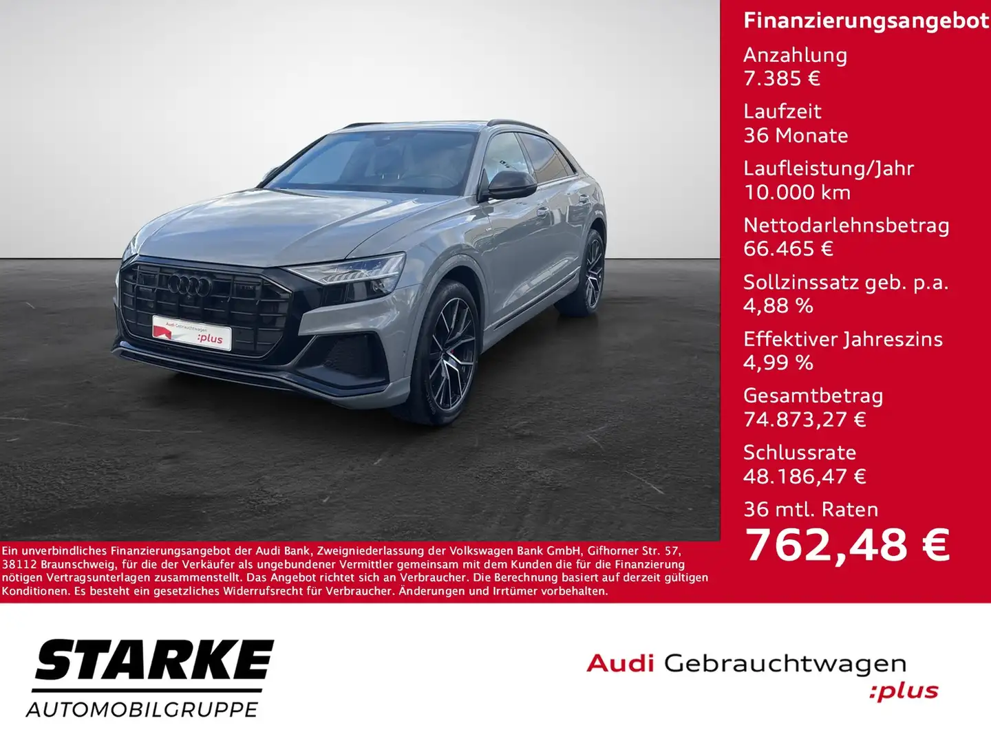 Audi Q8 50 TDI quattro tiptronic competition plus Grau - 1