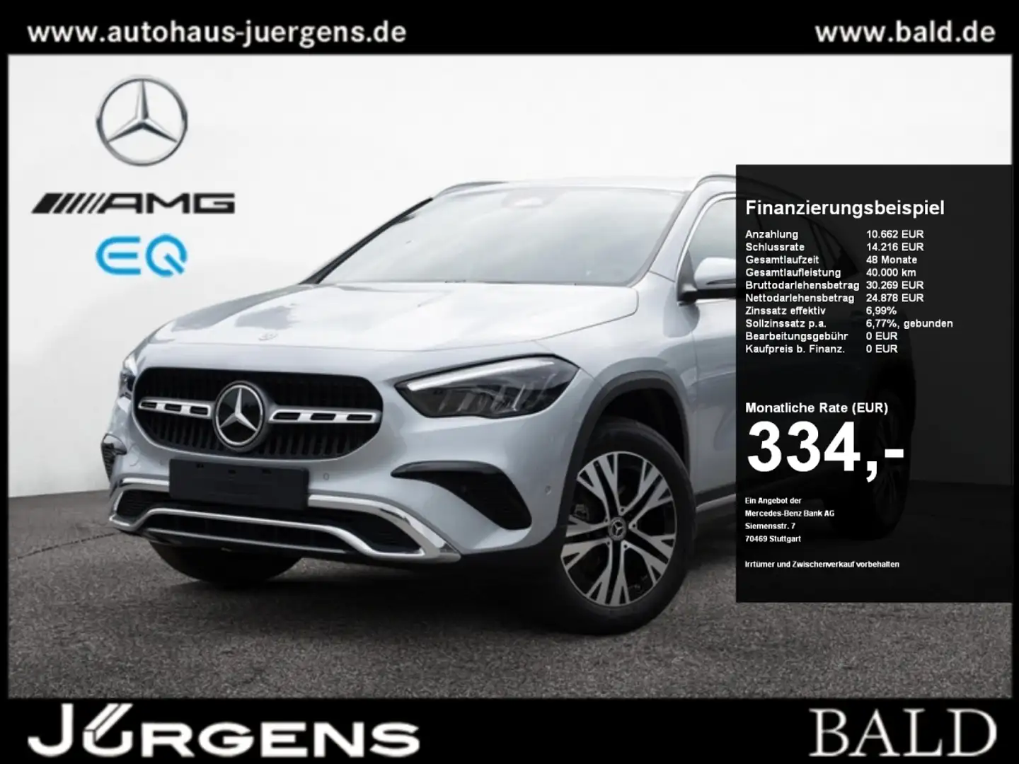 Mercedes-Benz GLA 200 Progressive/LED/Kamera/Totw/Winter/Mopf Argent - 1
