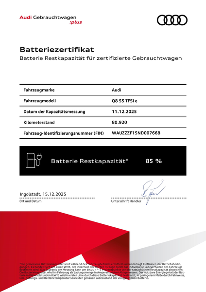Audi Q8 55 TFSI e qu S line AHK Luftfahrw. Leder Kam. — photo 3