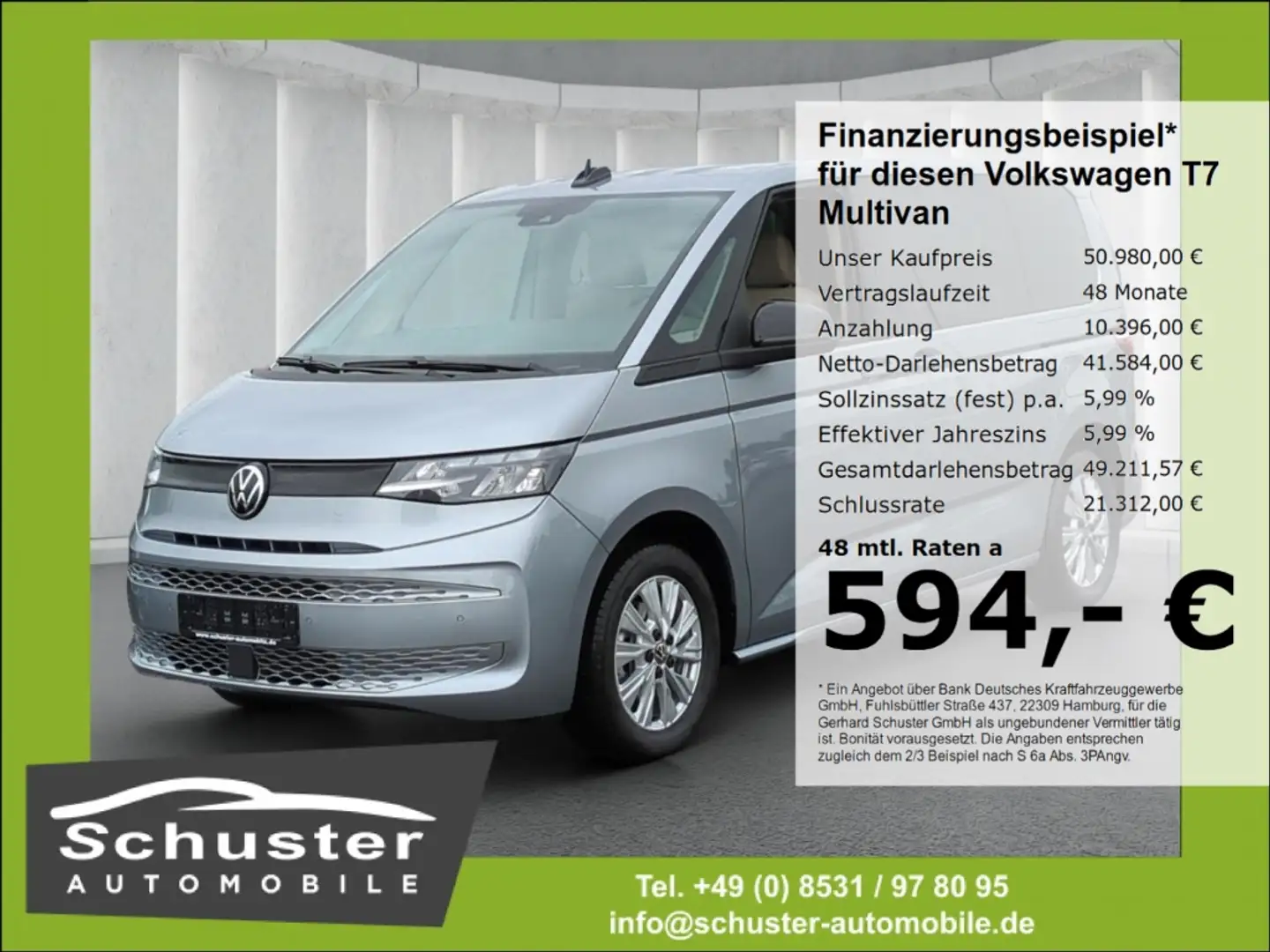 Volkswagen T7 Multivan DISPO 7-Sitze TDI*DSG Navi R-Kam SHZ Silber - 1